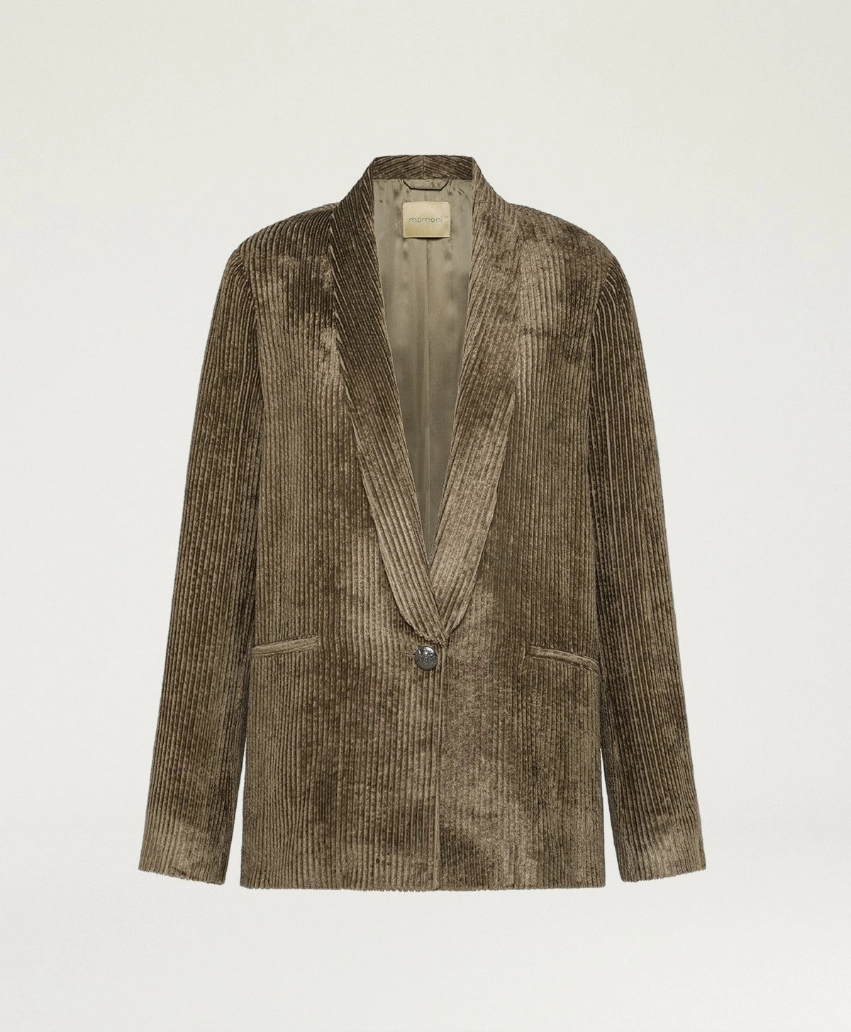 VESTE PEMBROKE MOMONI EN VELOURS À CÔTES FLUIDE - KAKI
