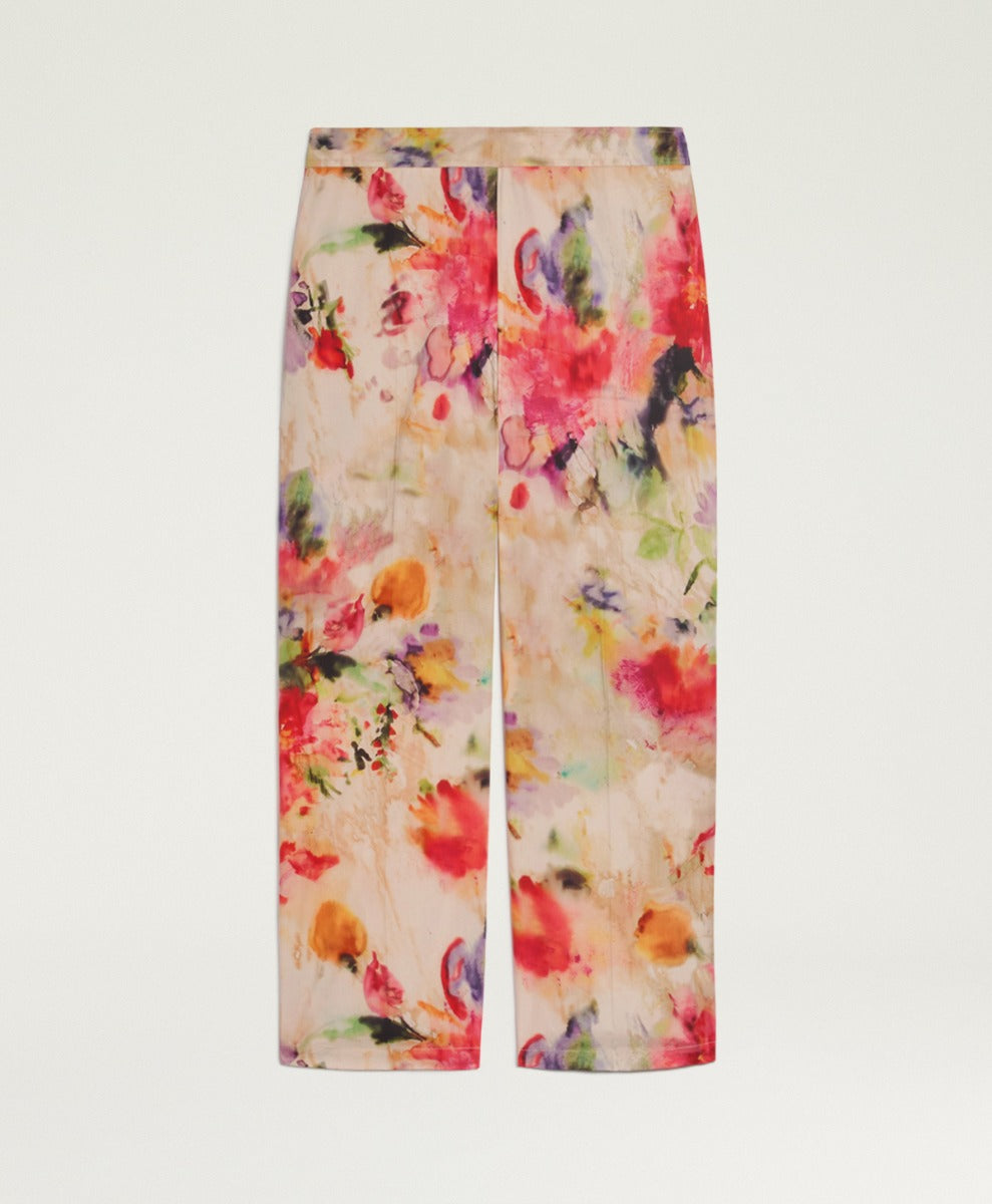 PANTALON VEJO EN POPELINE DE COTON - MULTICOLORE MOMONI
