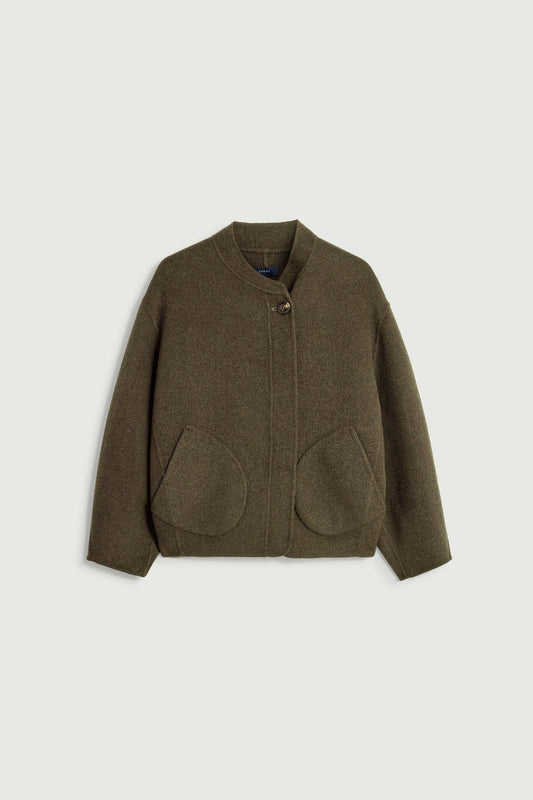 Veste courte Windsor kaki chiné – Soeur