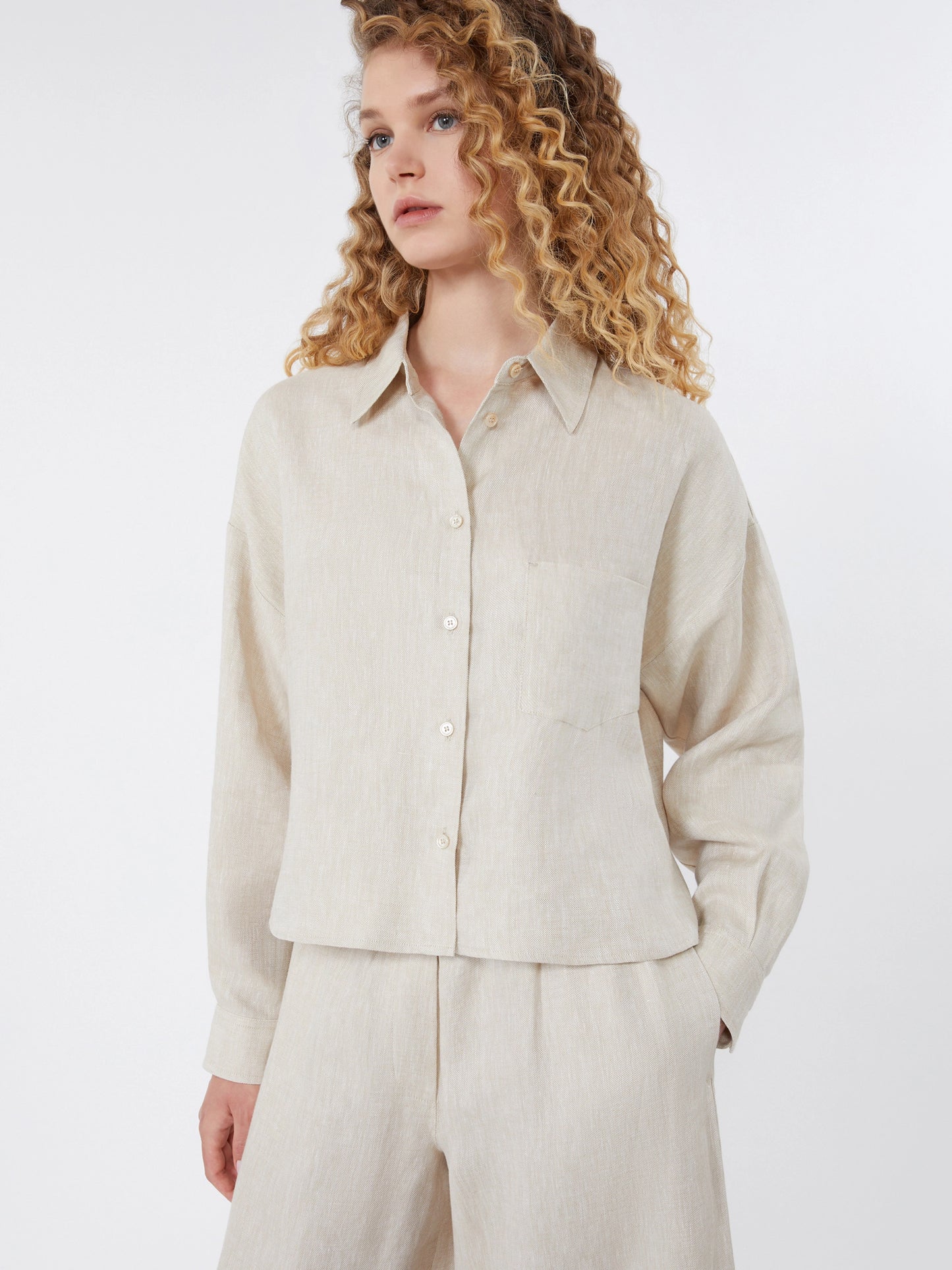Veste chemise en toile de lin CAPO Max Mara weekend