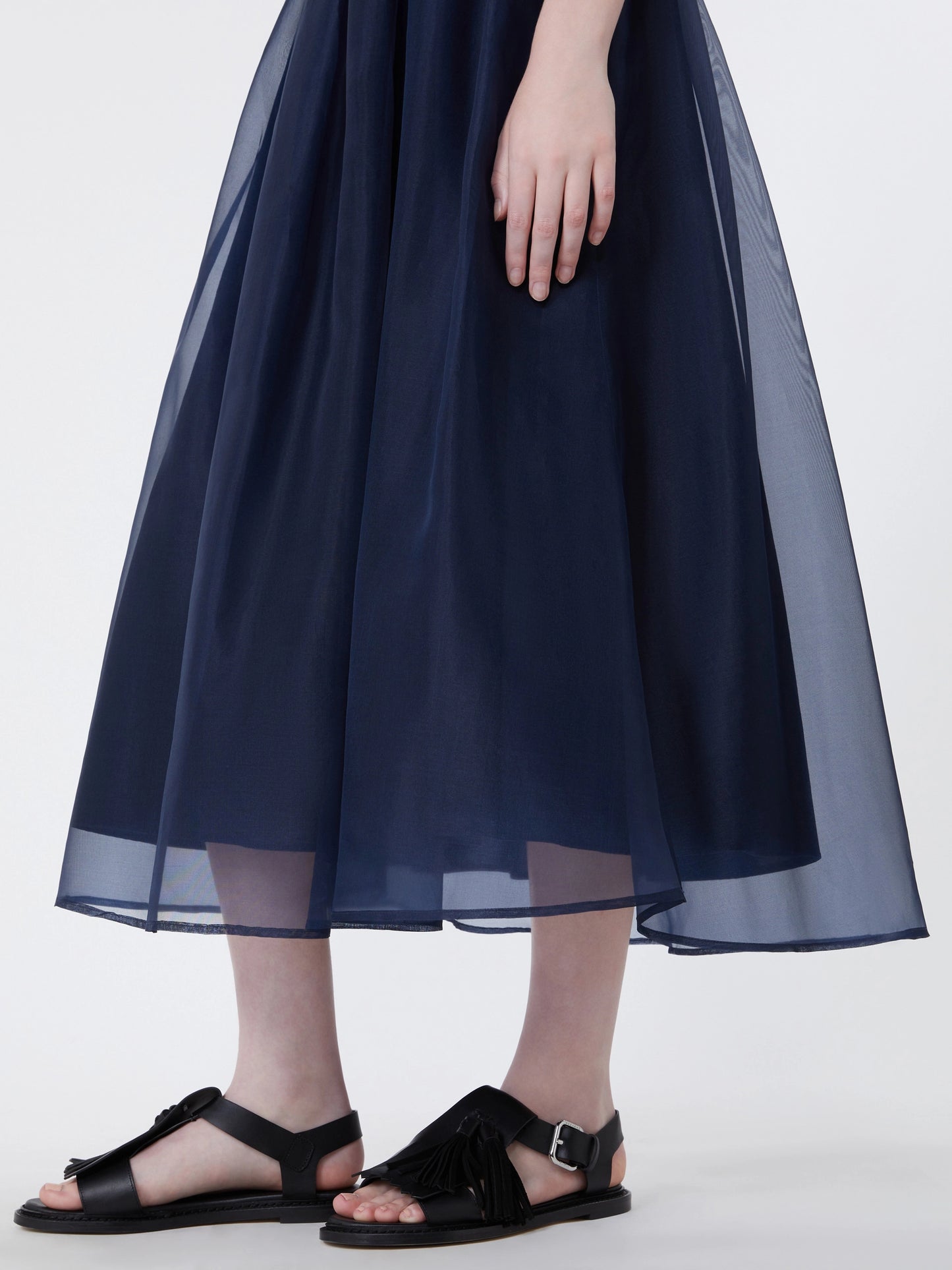 Jupe plissée en organza de soie VISINO Max Mara weekend