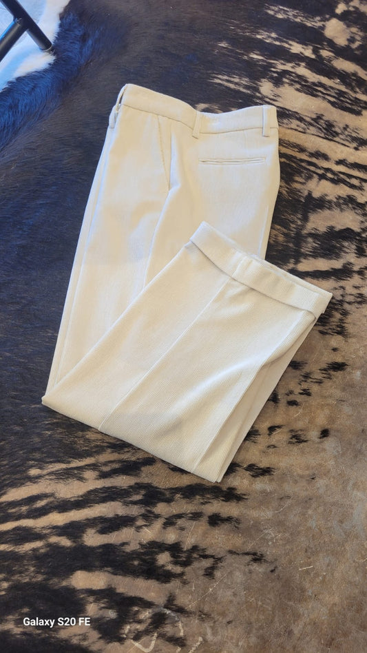 PANTALON DANGO MOMONI EN VELOURS À CÔTES STRETCH - VERT FONCÉ