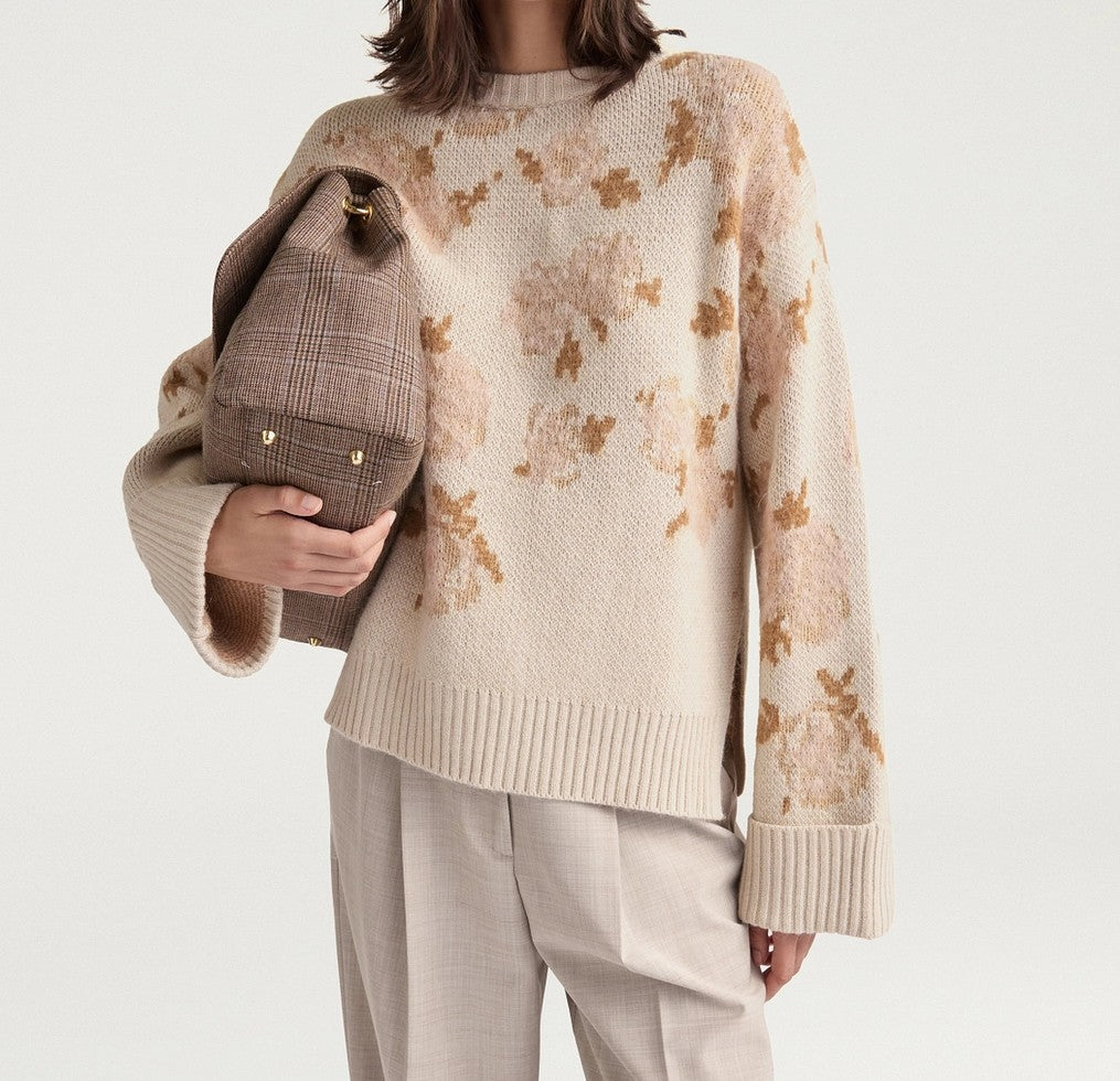 TRICOT PRINCE EN JACQUARD MOMONI - MULTICOLORE POUDRE