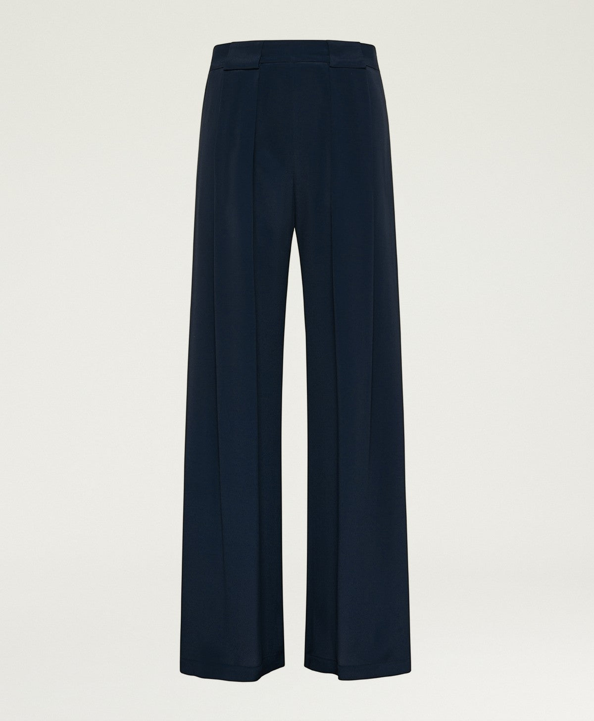 PANTALON ASPEN EN ACÉTATE/SOIE UNIE - BLEU MOMONI