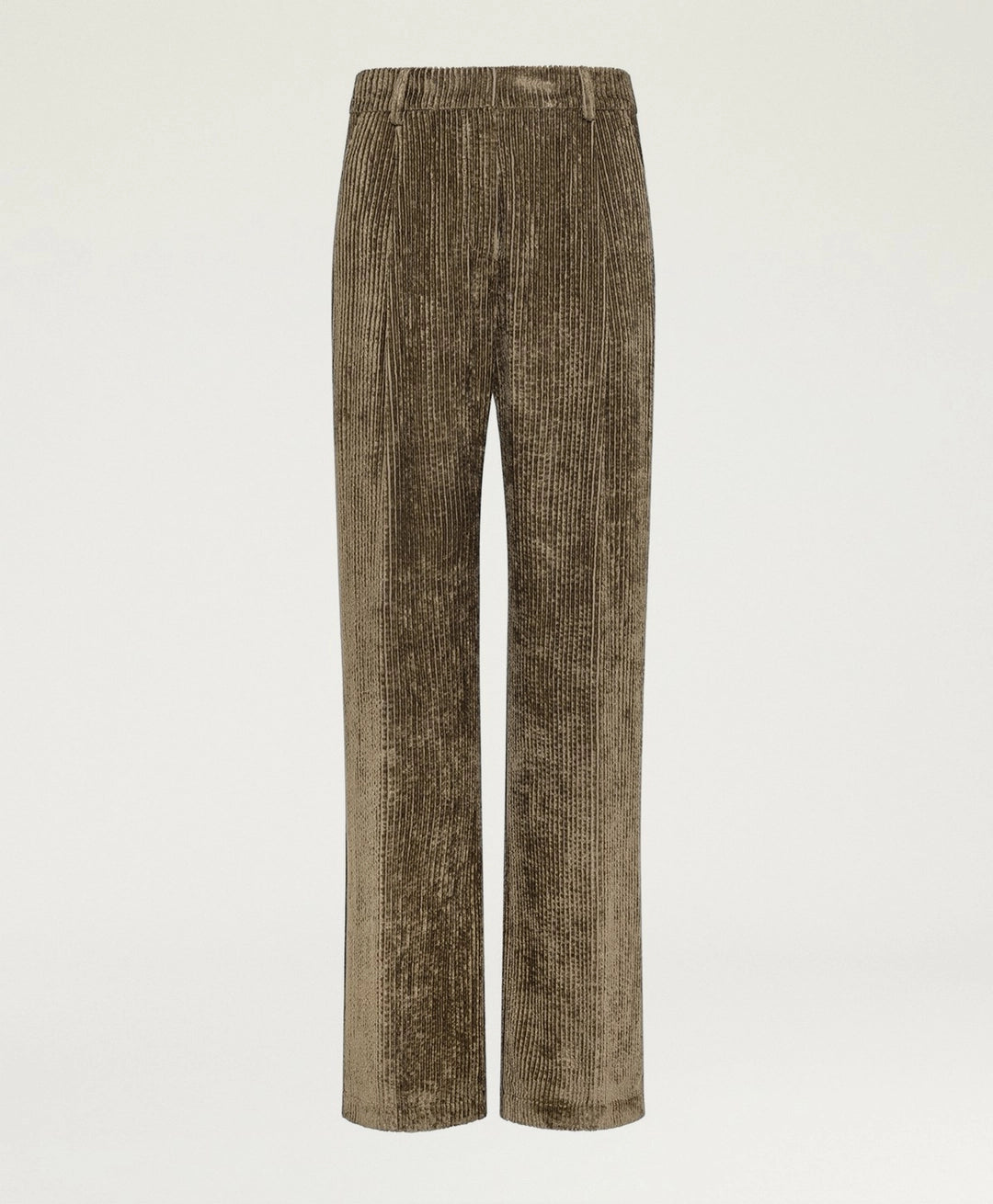 PANTALON BLAKE EN VELOURS À CÔTES FLUIDE MOMONI Kaki