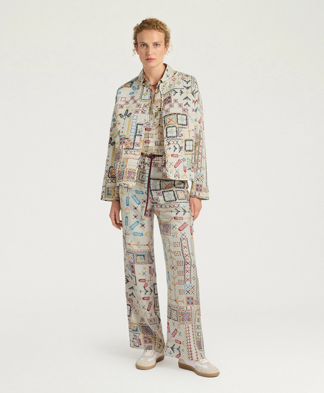 VESTE REVERSIBLE GELSOMINO EN MATELASSAGE IMPRIMÉ - MULTICOLORE CRÈME