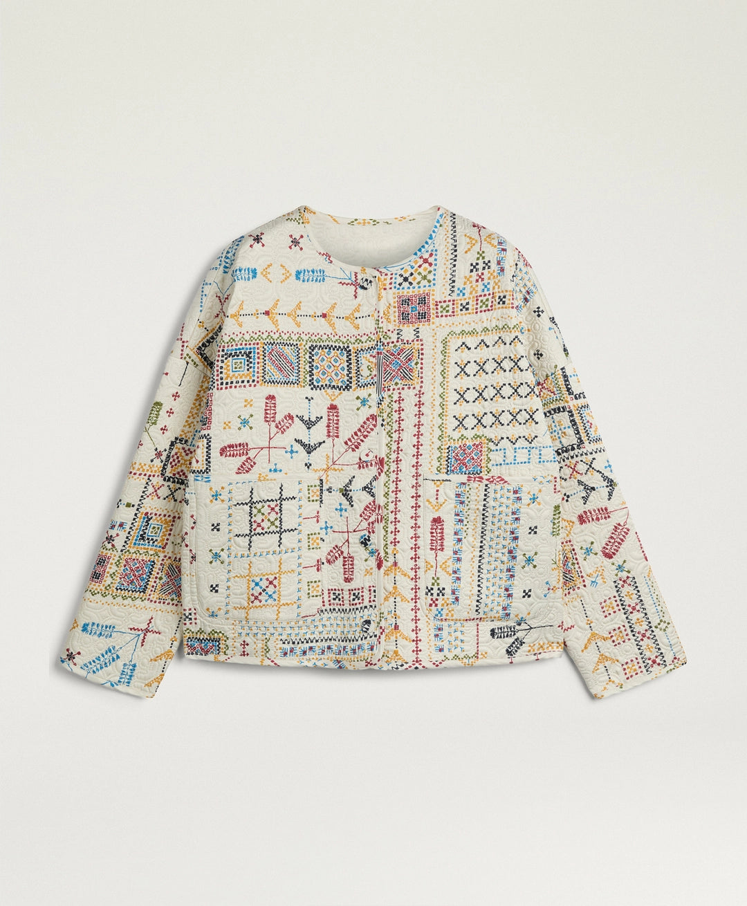 VESTE REVERSIBLE GELSOMINO EN MATELASSAGE IMPRIMÉ - MULTICOLORE CRÈME