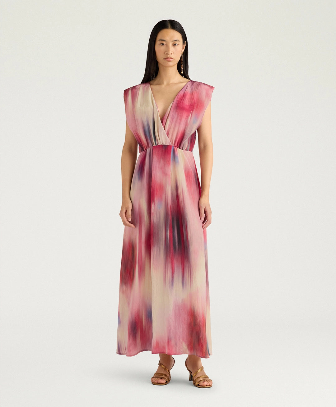 ROBE LIBELULA EN VISCOSE IMPRIMÉE ALL-OVER - MULTICOLORE MAGENTA MOMONI