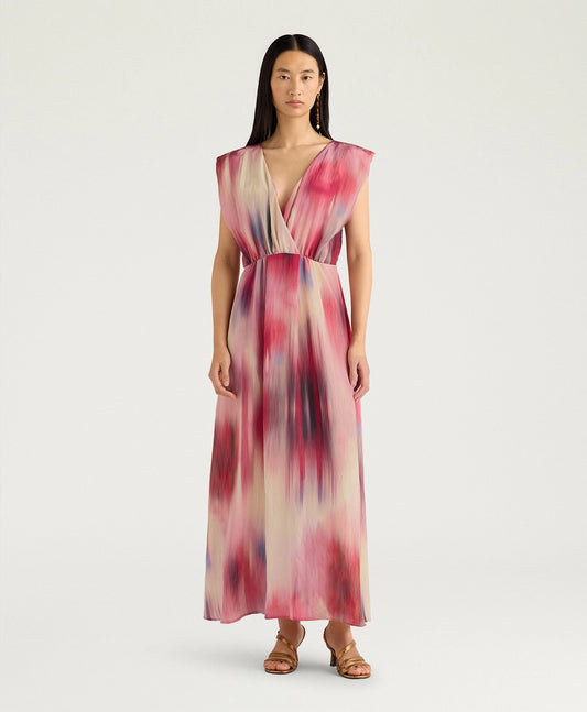 ROBE LIBELULA EN VISCOSE IMPRIMÉE ALL-OVER - MULTICOLORE MAGENTA MOMONI