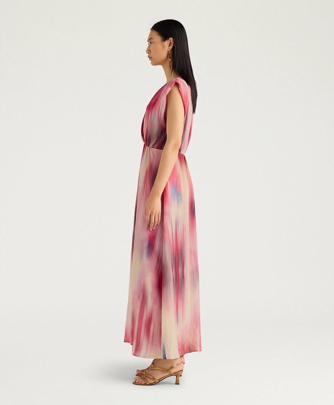 ROBE LIBELULA EN VISCOSE IMPRIMÉE ALL-OVER - MULTICOLORE MAGENTA MOMONI