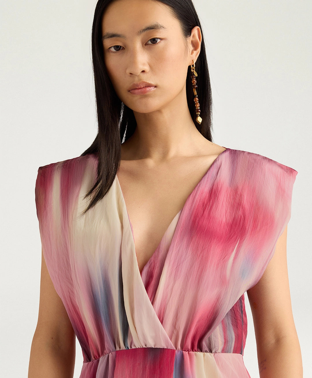 ROBE LIBELULA EN VISCOSE IMPRIMÉE ALL-OVER - MULTICOLORE MAGENTA MOMONI