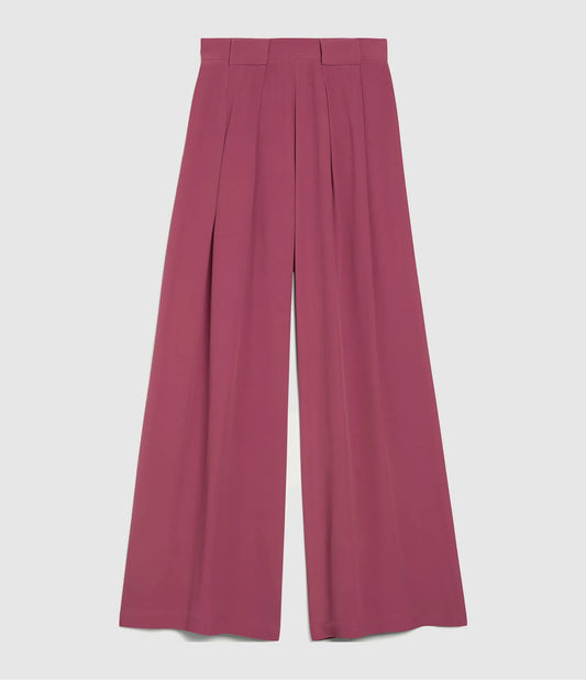 PANTALON ASPEN EN ACÉTATE/SOIE UNIE - BOIS DE ROSE MOMONI