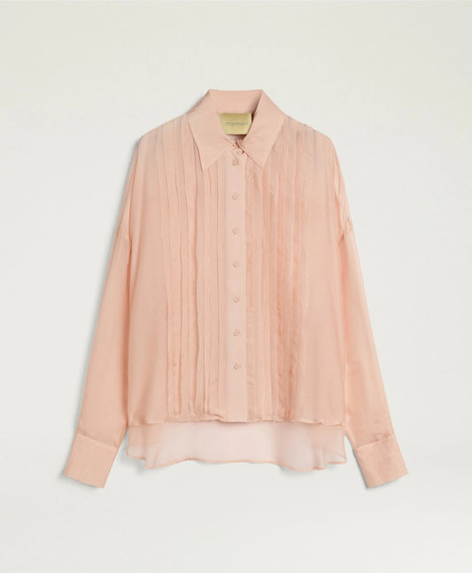CHEMISIER LUCIA EN MOUSSELINE UNIE - POUDRE MOMONI