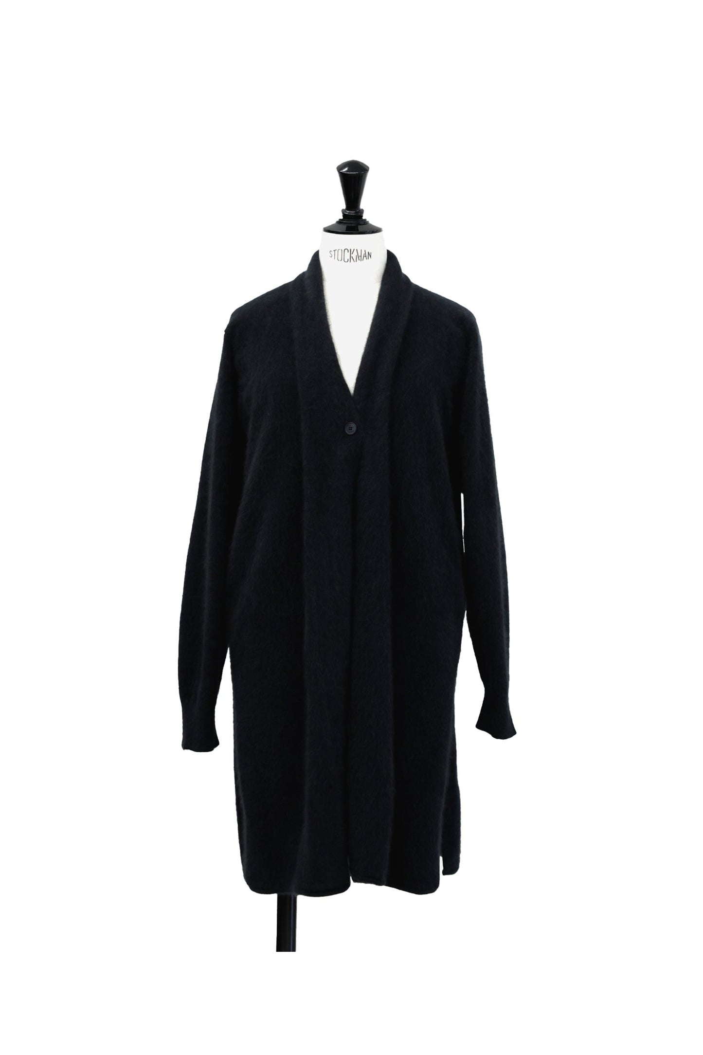 Cardigan long en laine de racoon CT Plage noir