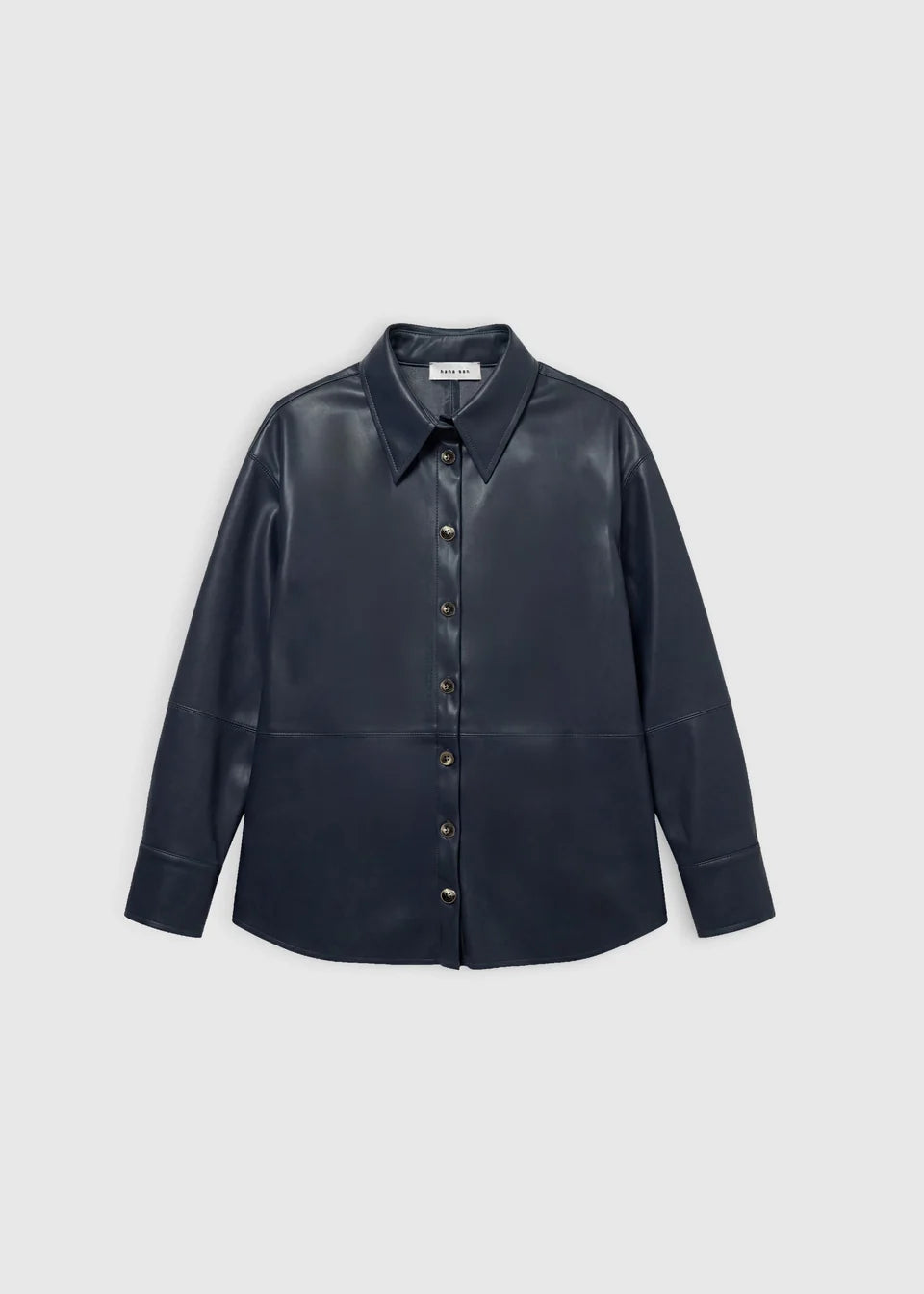 Chemise femme ADA graphite HANA SAN coupe droite vue de face