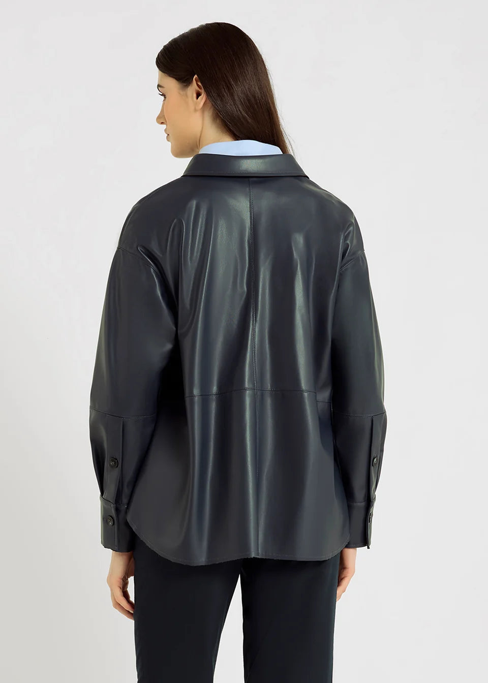 Chemise femme ADA graphite HANA SAN portée vue de dos