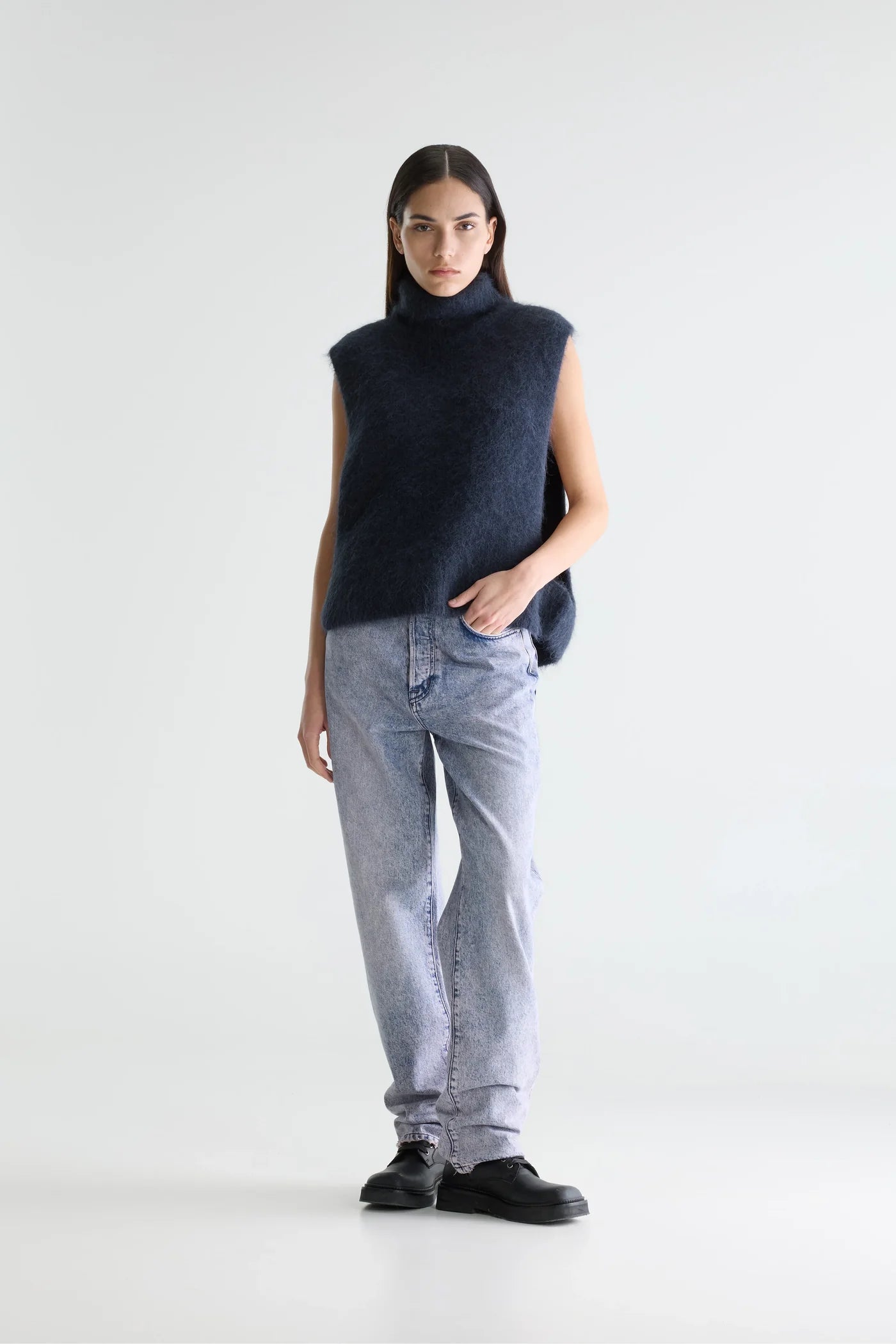 Pull sans manches Daren bleu marine – Bellerose