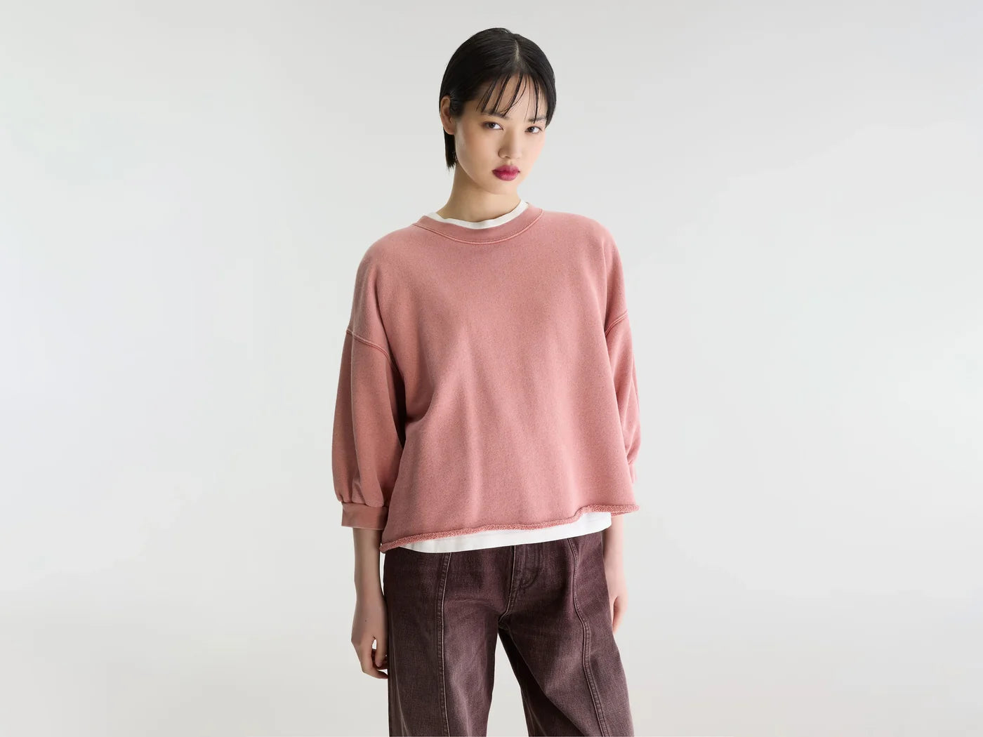 Sweatshirt Vicske rouge délavé – Bellerose