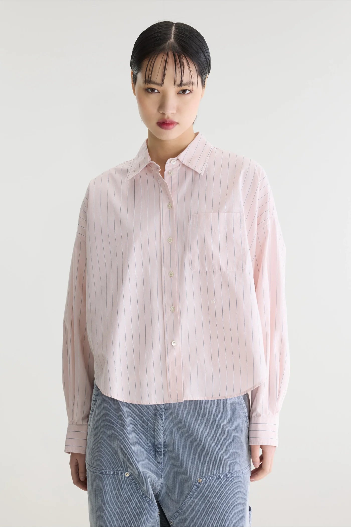Chemise Ginger rayée rose clair – Bellerose