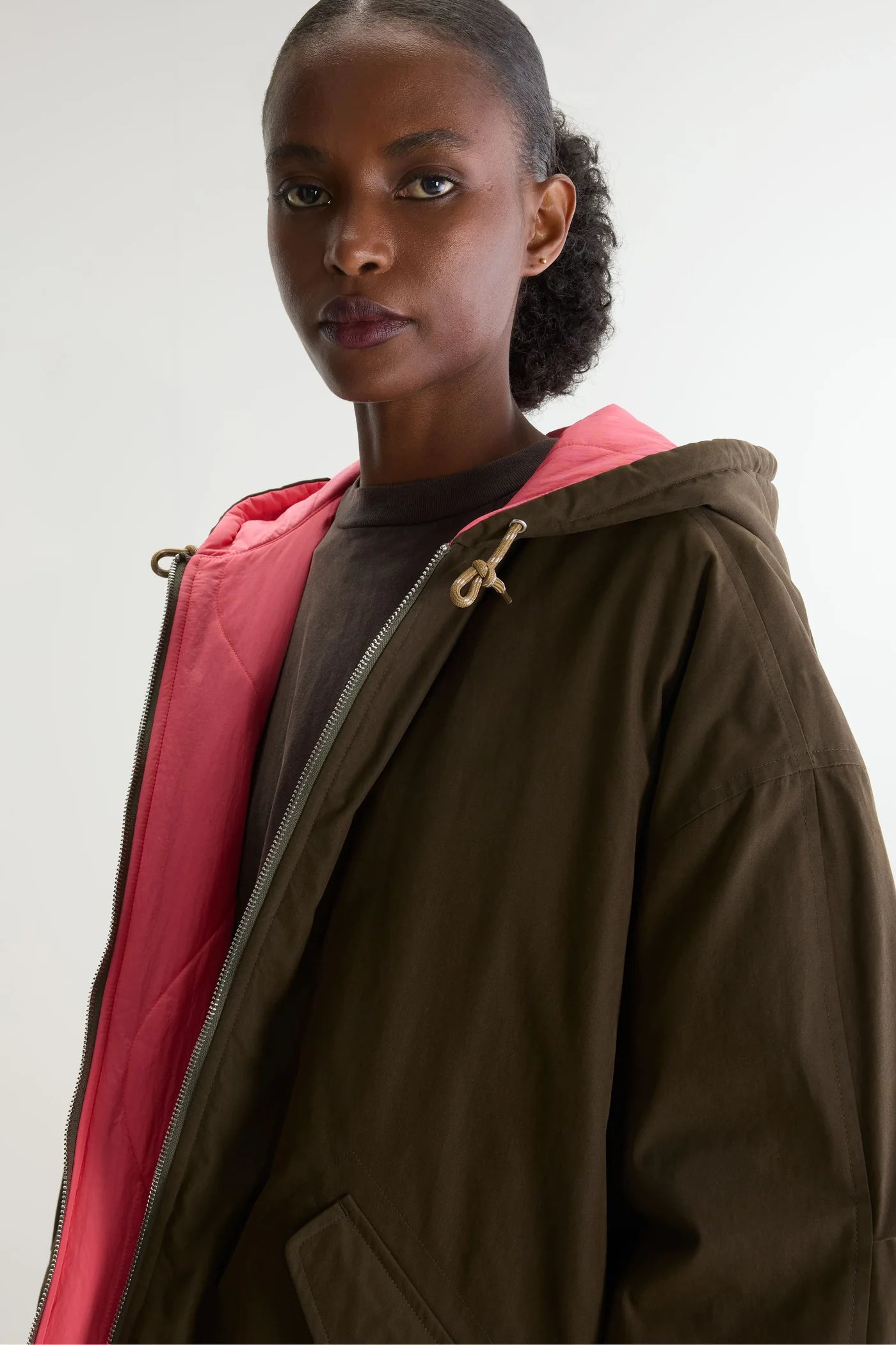Manteau réversible Honor rose fluo – Bellerose