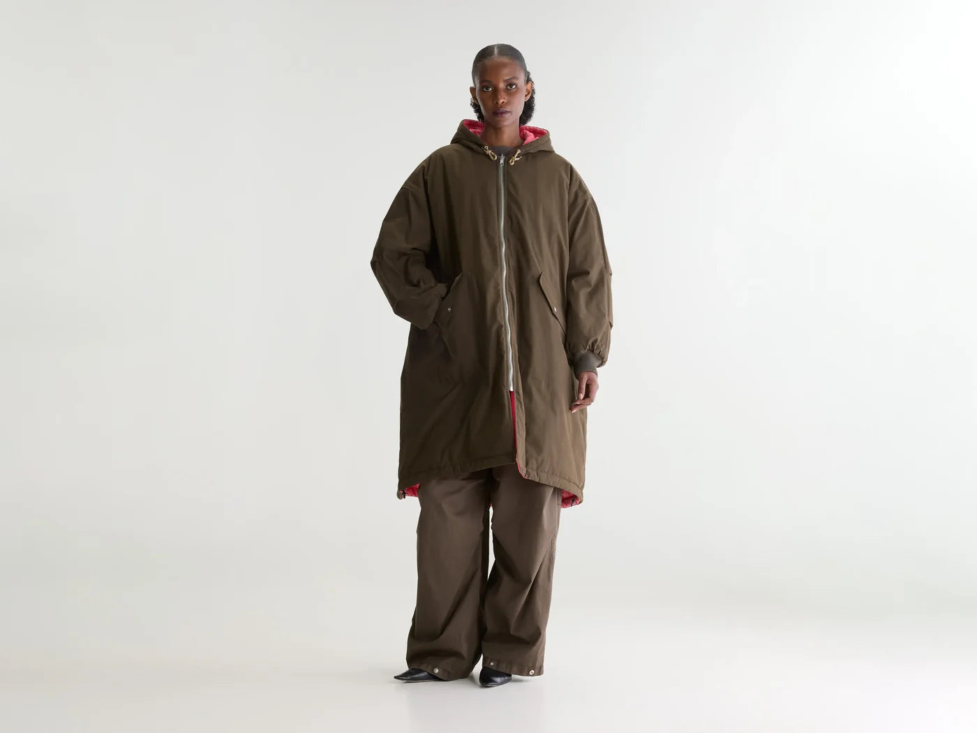Manteau réversible Honor rose fluo – Bellerose