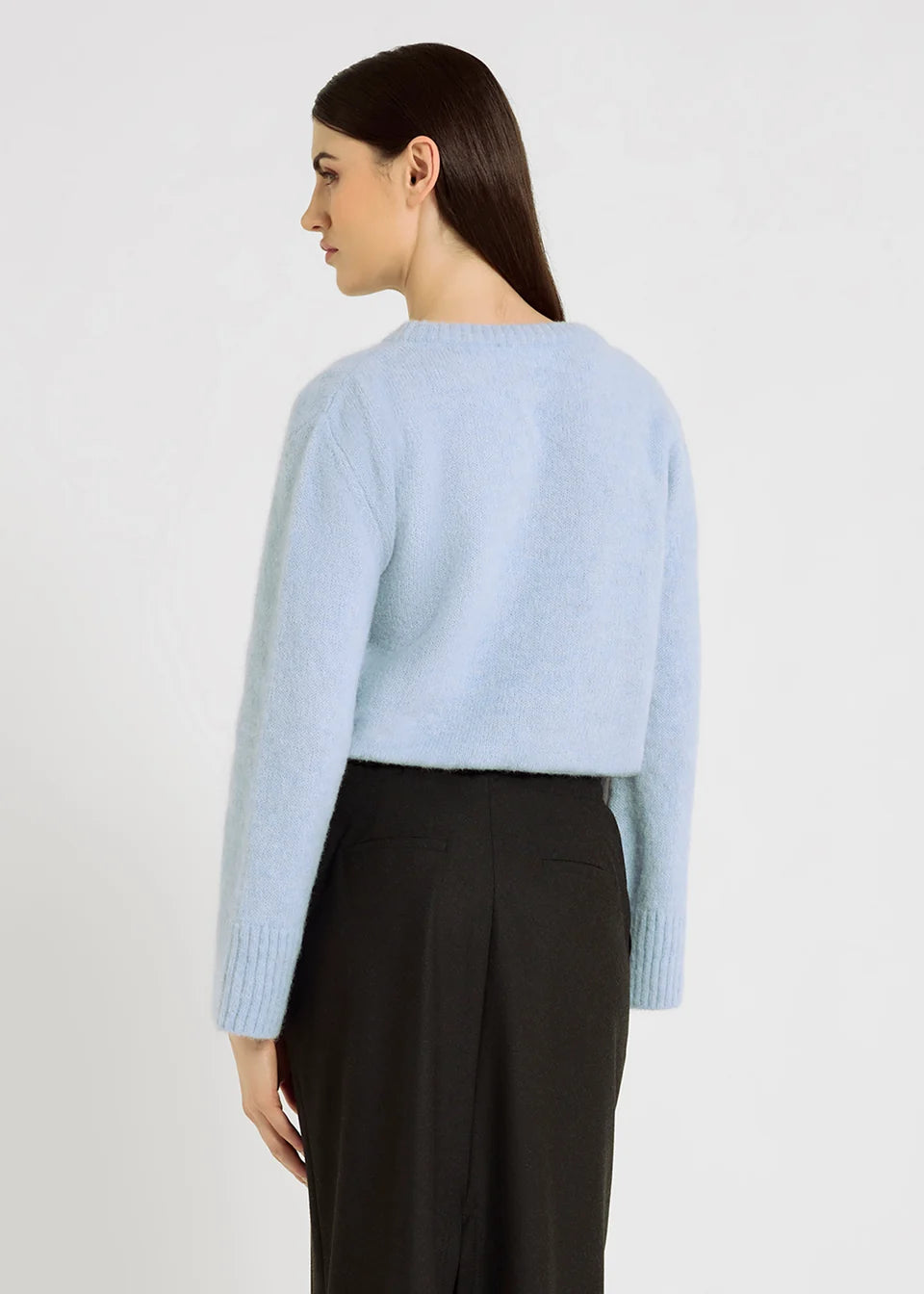 Pull femme BEN baby alpaga bleu ciel – HANA SAN
