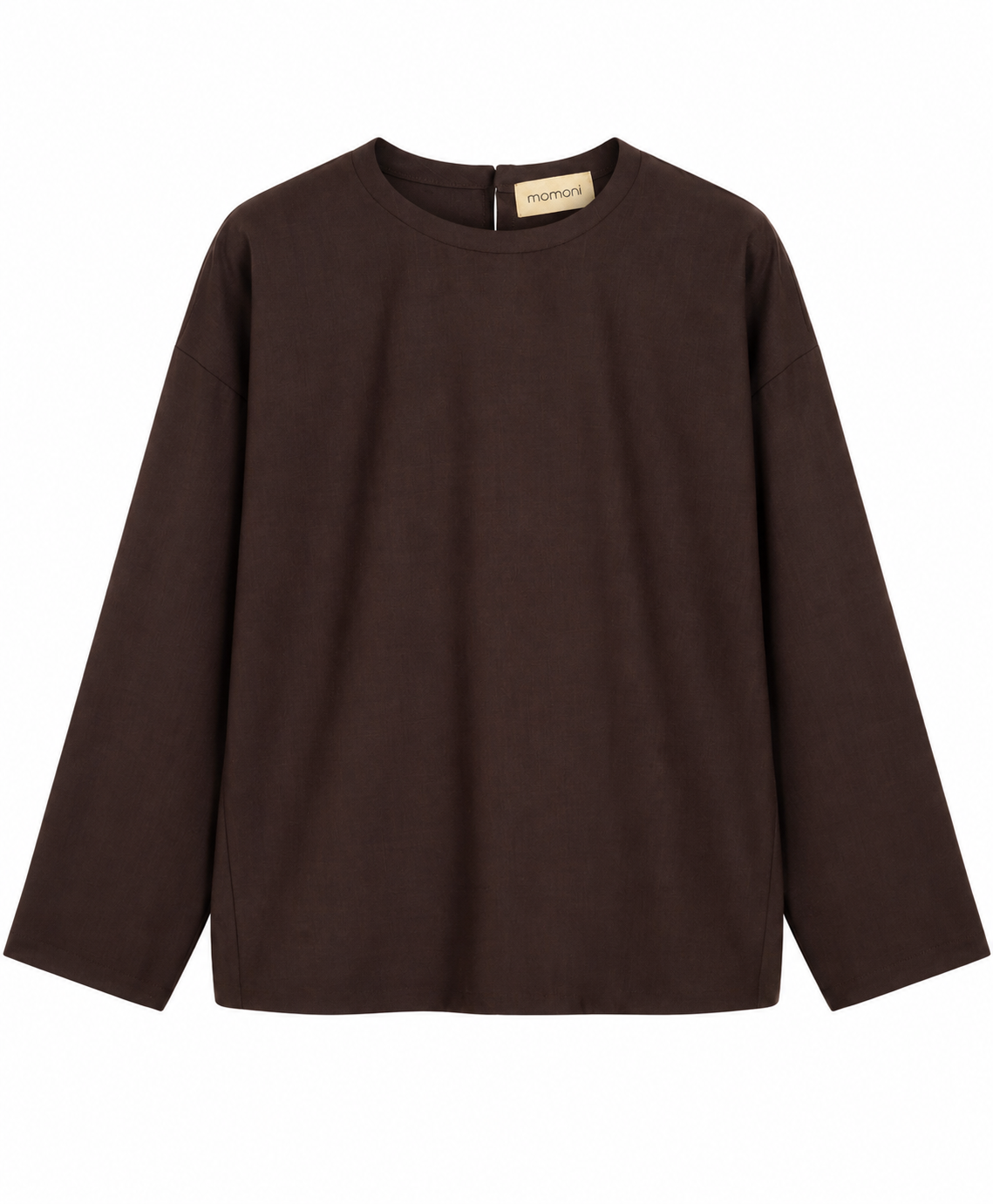 Blouse Stilla Momonì acajou en laine stretch vue de face