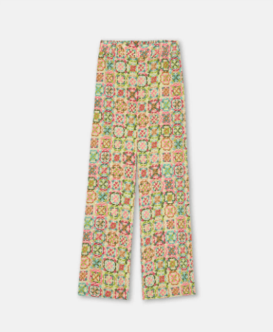 Pantalon Baccarat Vert Multicolor