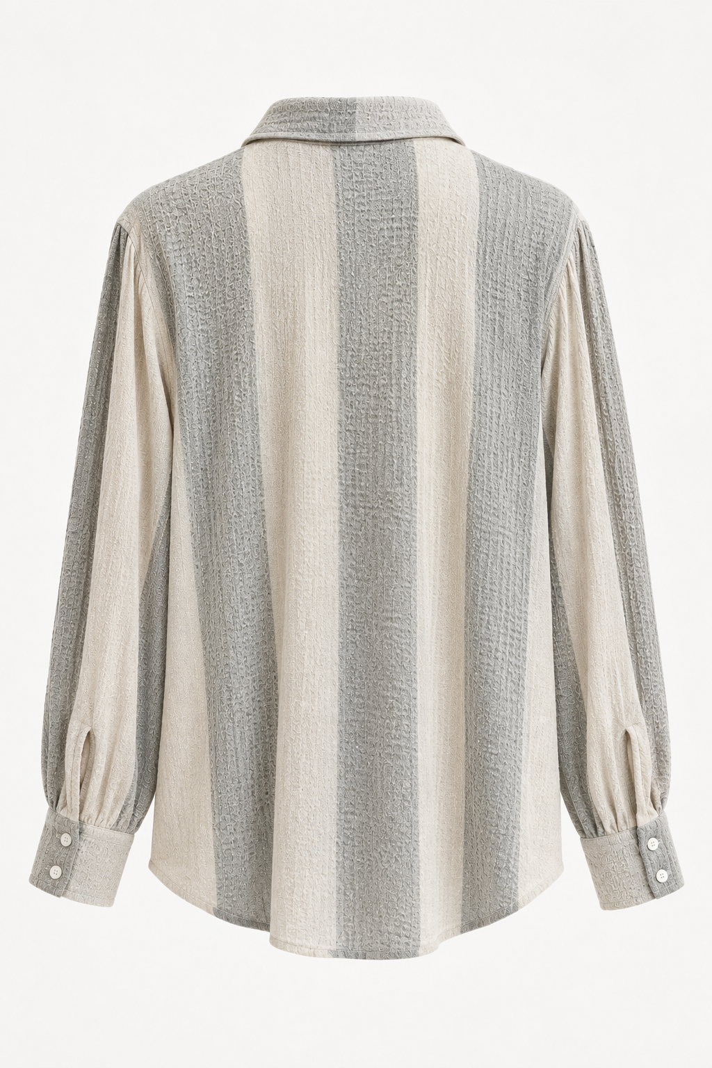 Chemise CASTILANA Diega écrue et grise – vue de dos