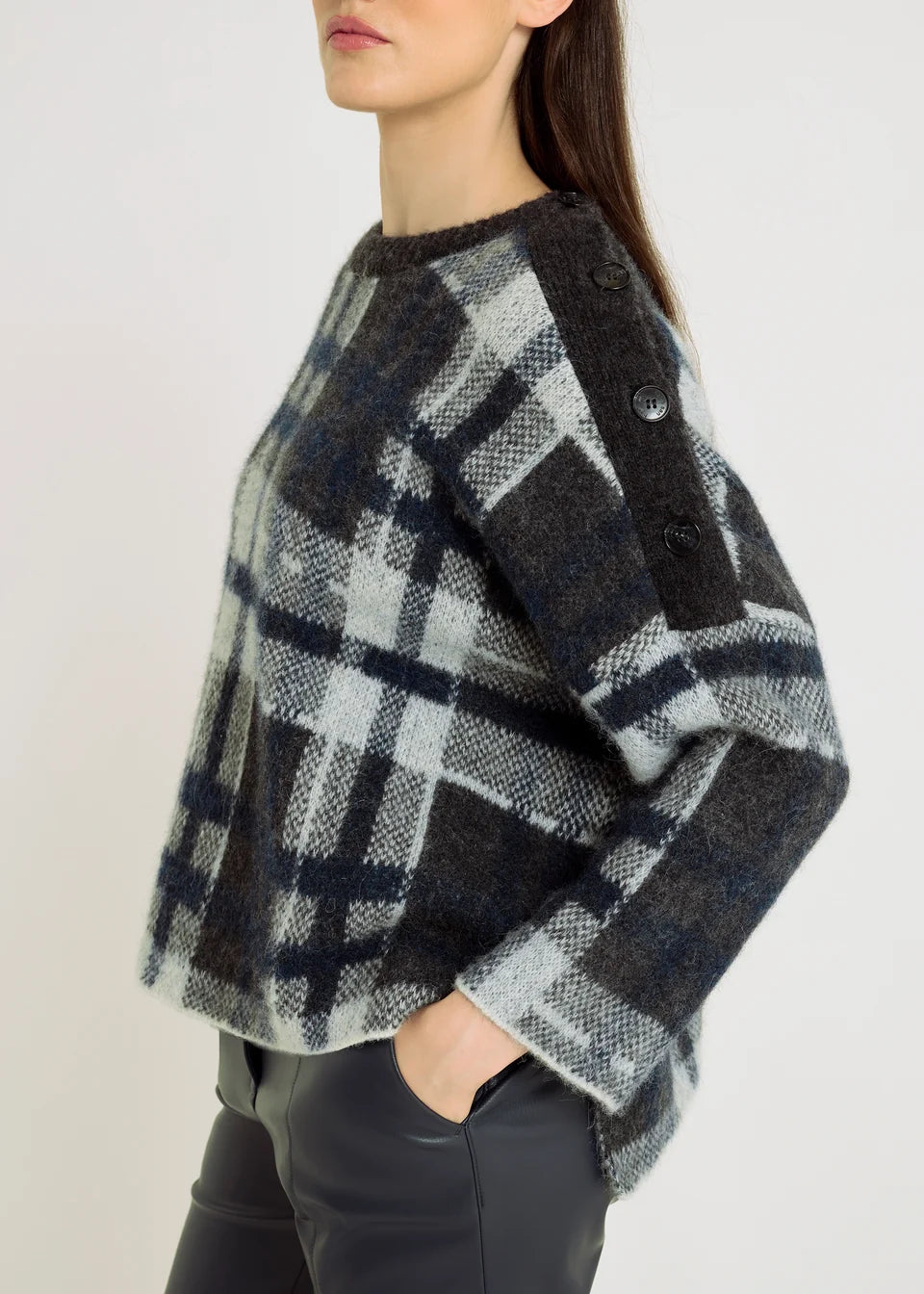 Pull femme GEORGES jacquard baby alpaga – HANA SAN