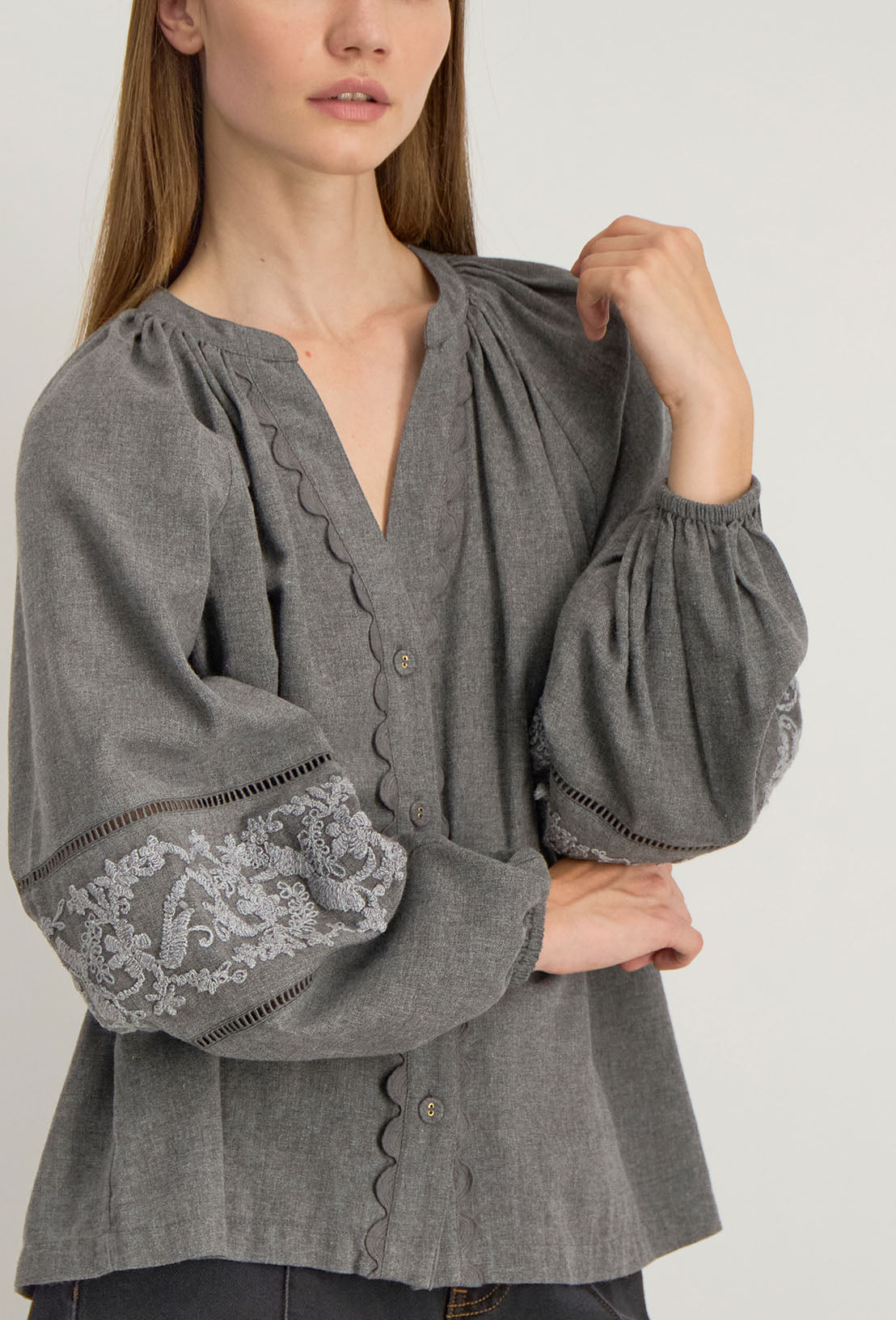 Chemise RADIA grise Stella forest