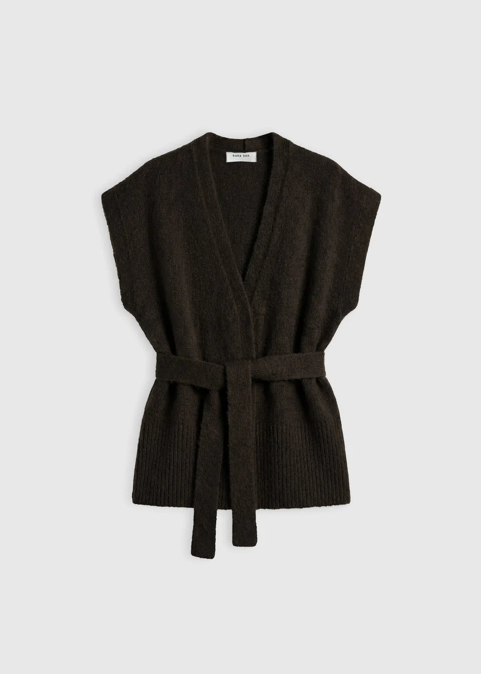 Gilet femme HONORÉ en baby alpaga chocolat – HANA SAN