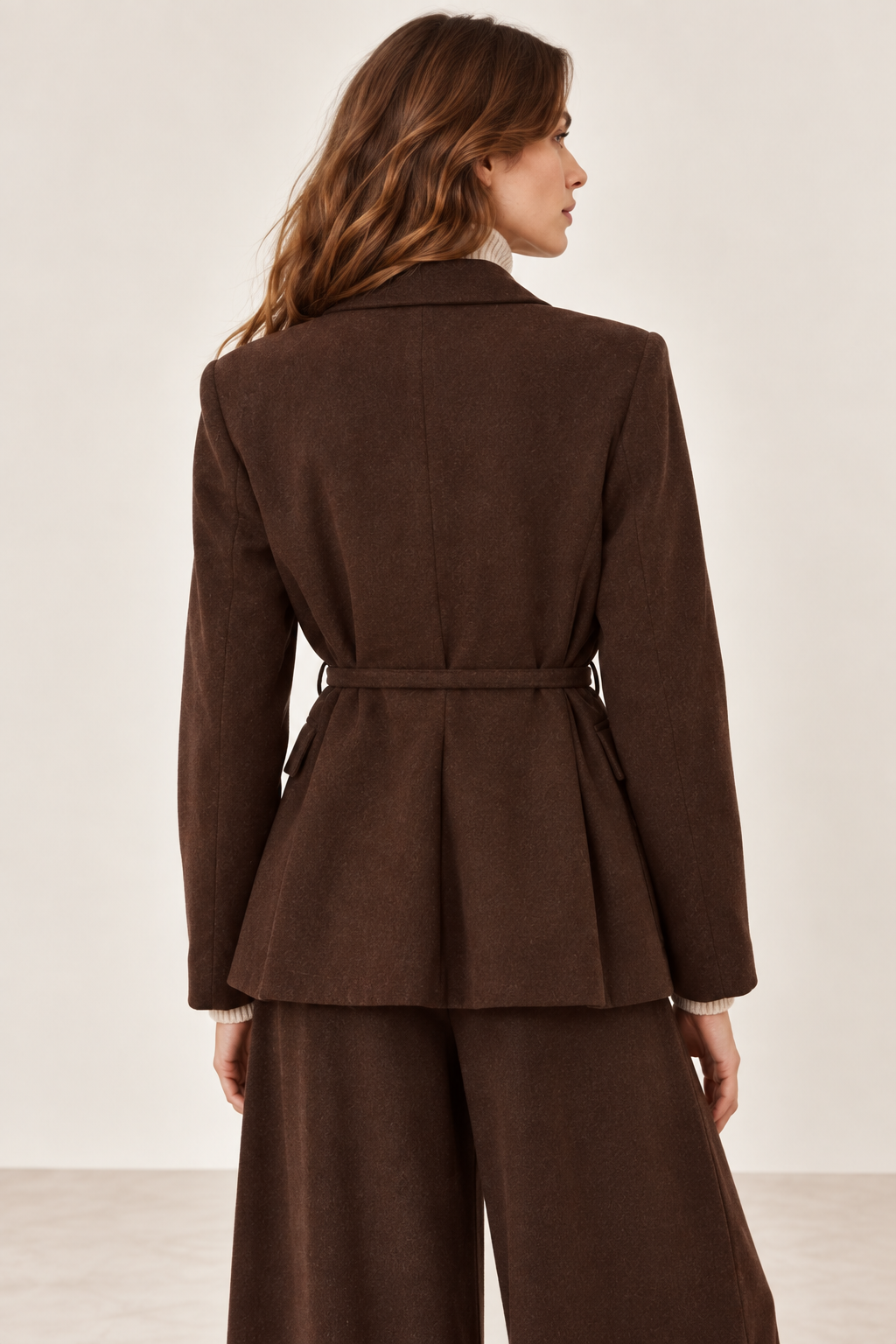 Veste tailleur marron chocolat VIGIO – Diega