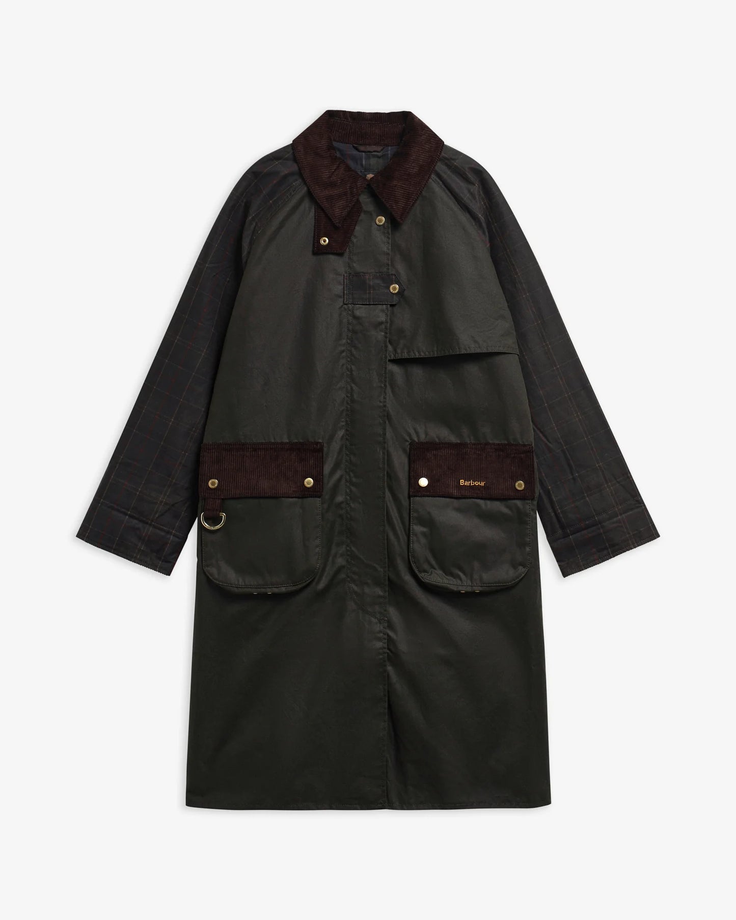 Veste longue cirée Kirklees Check – Barbour