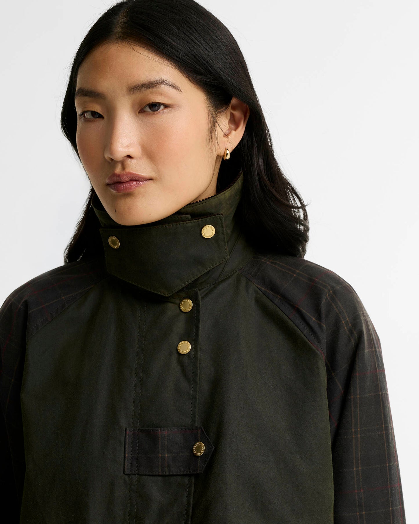 Veste longue cirée Kirklees Check – Barbour