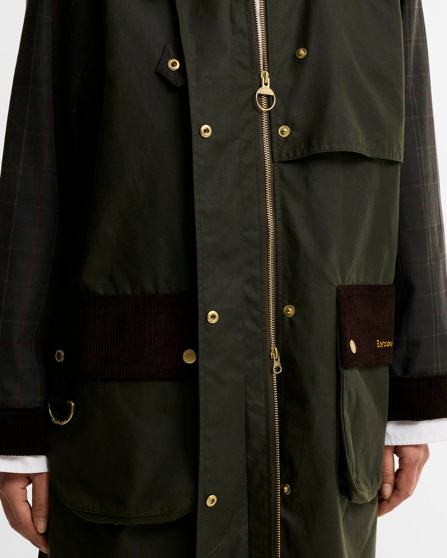 Veste longue cirée Kirklees Check – Barbour