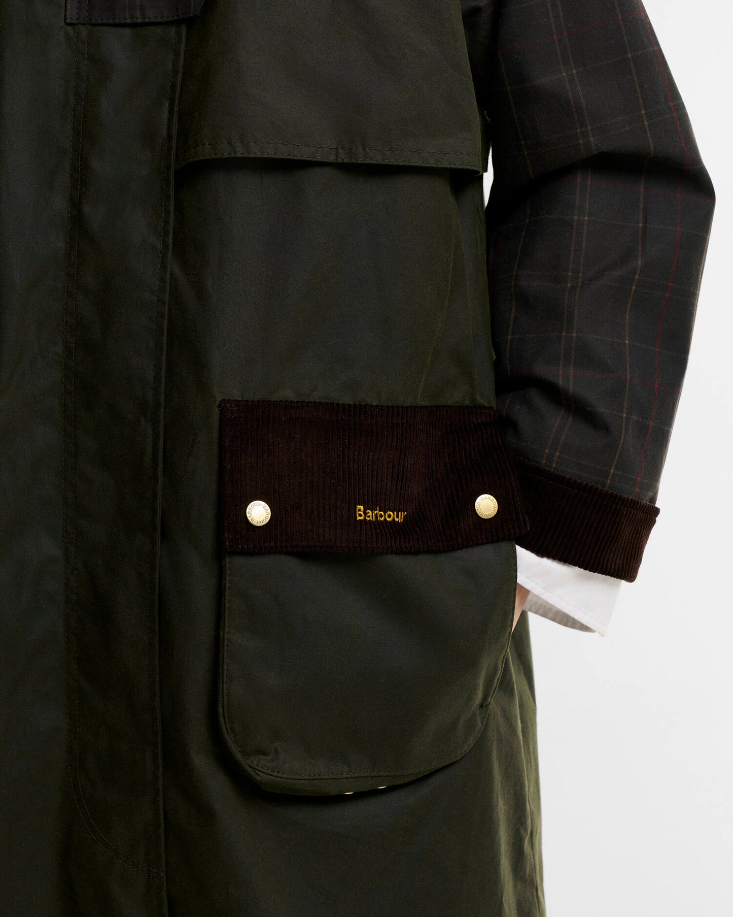 Veste longue cirée Kirklees Check – Barbour
