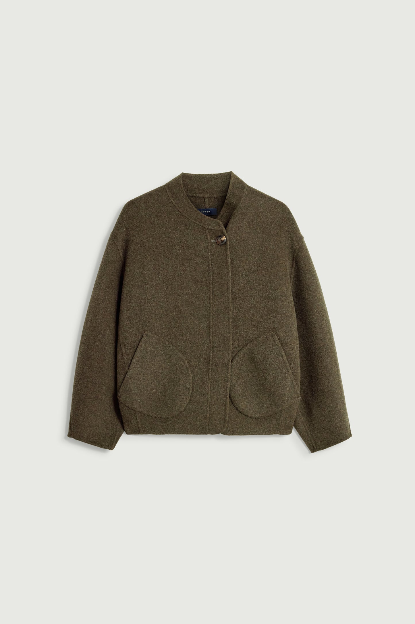 Veste courte Windsor kaki chiné – Soeur