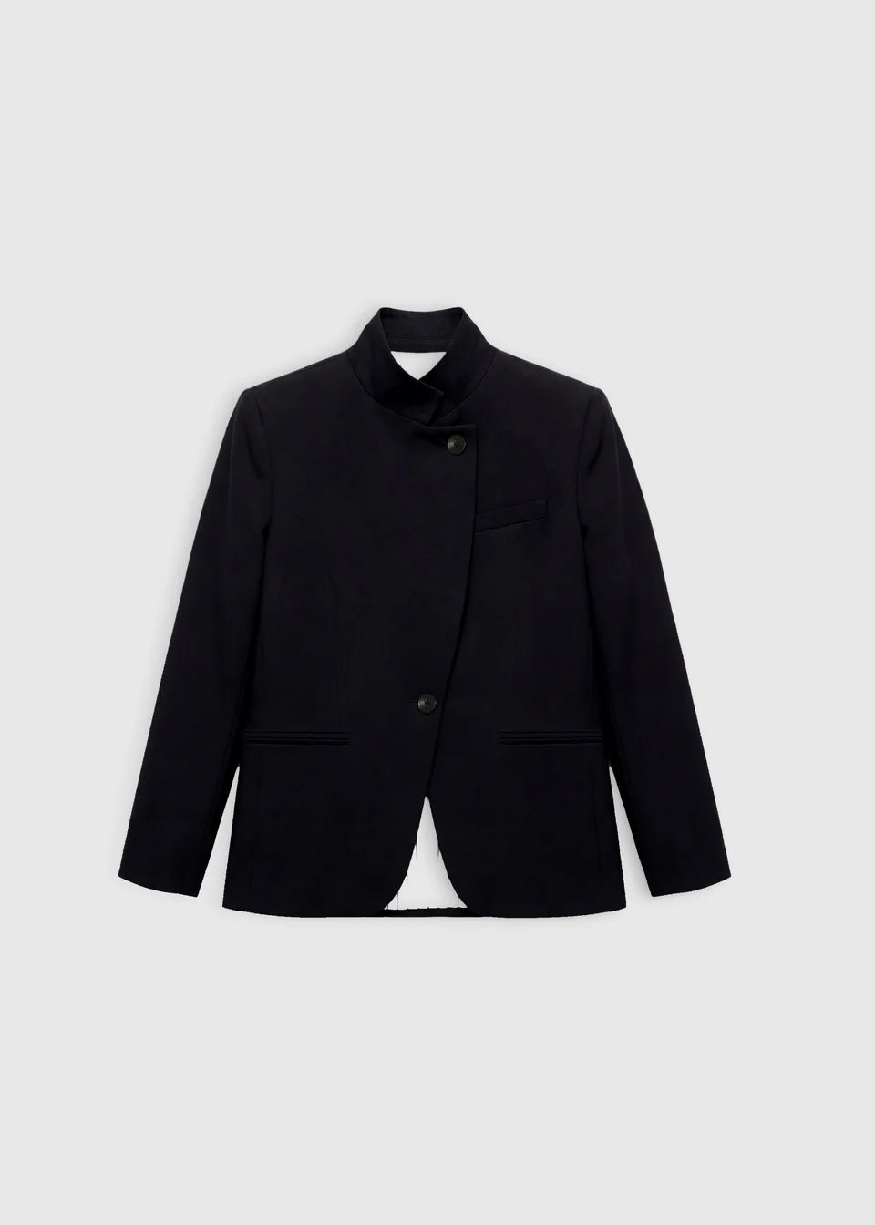 Veste femme MARY noire HANA SAN col montant vue de face