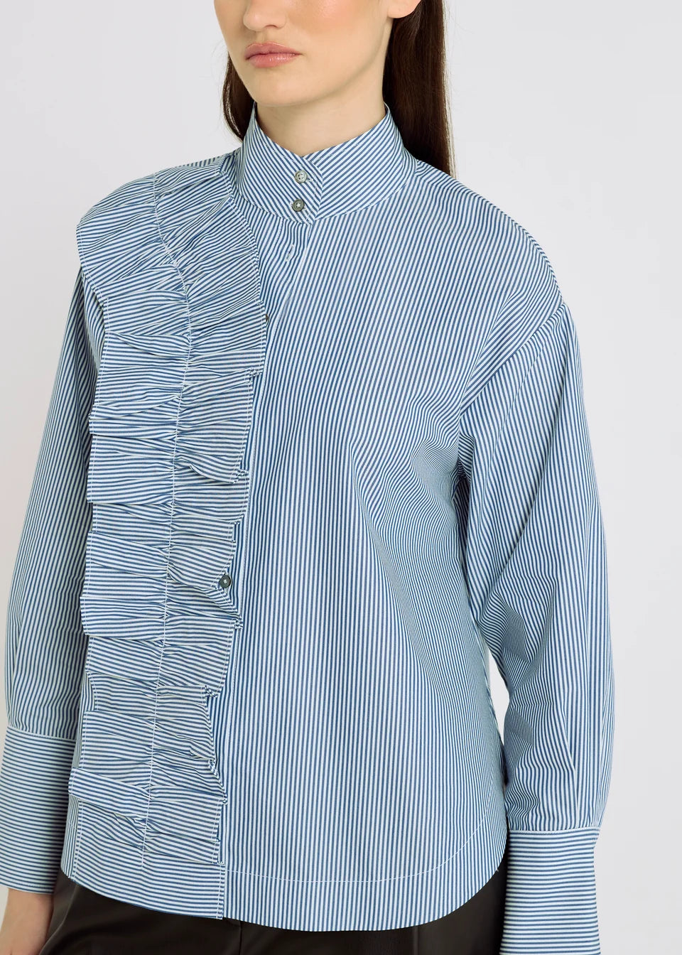 Chemise femme MARGARET rayée à volant – HANA SAN
