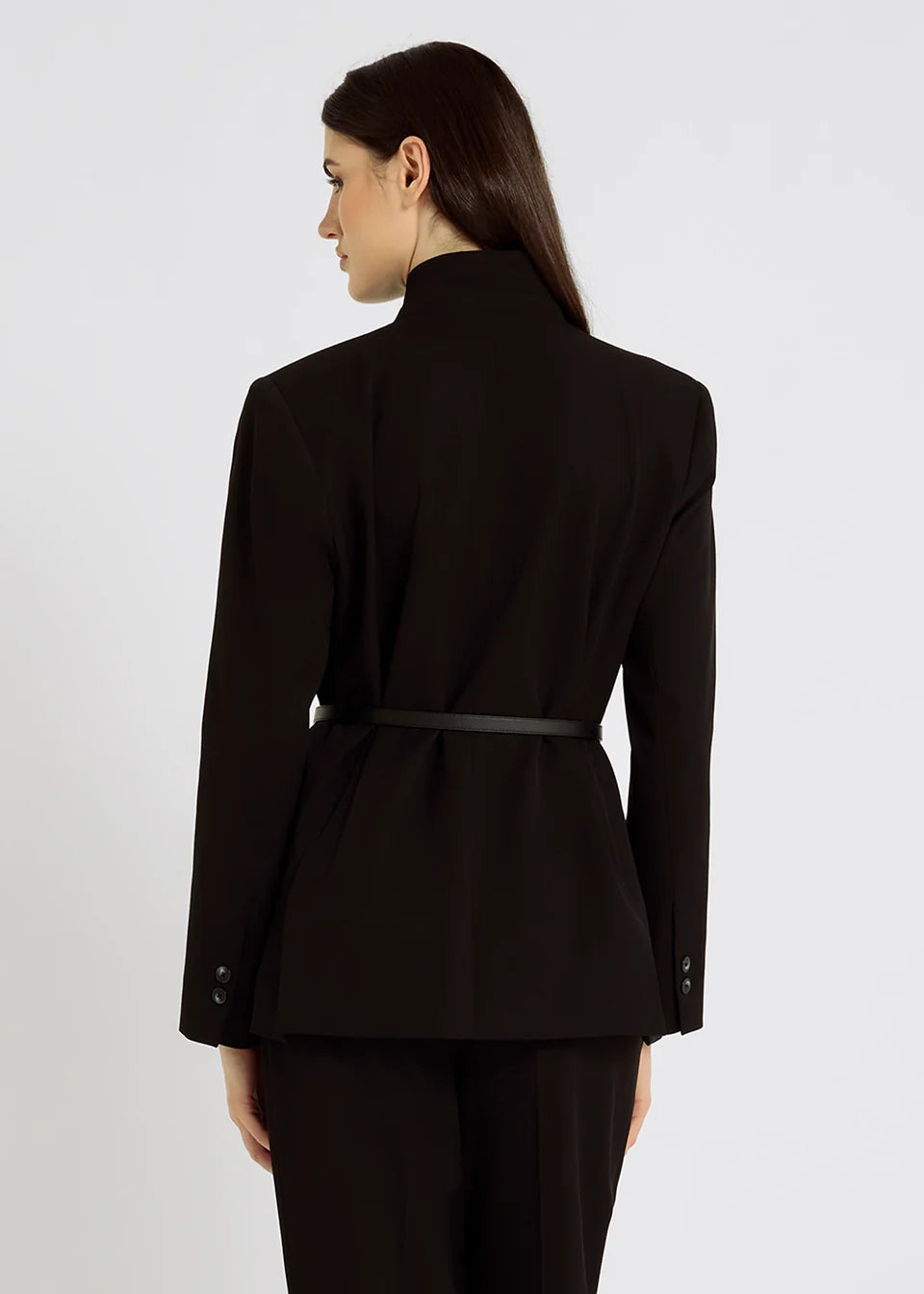 Veste MARY noire HANA SAN coupe tailleur portée vue de dos