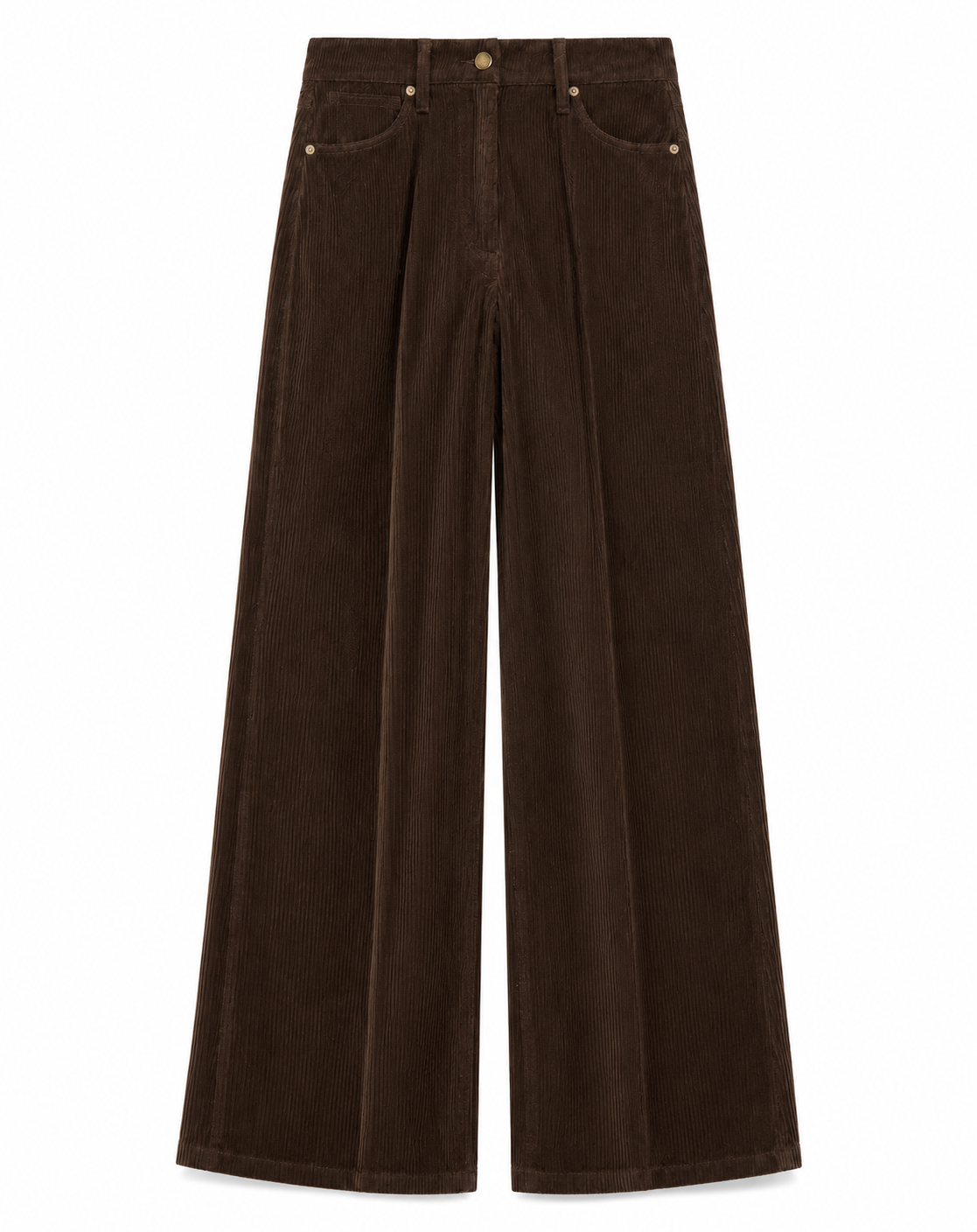 Pantalon Aoki Bis en velours côtelé stretch marron – Momonì