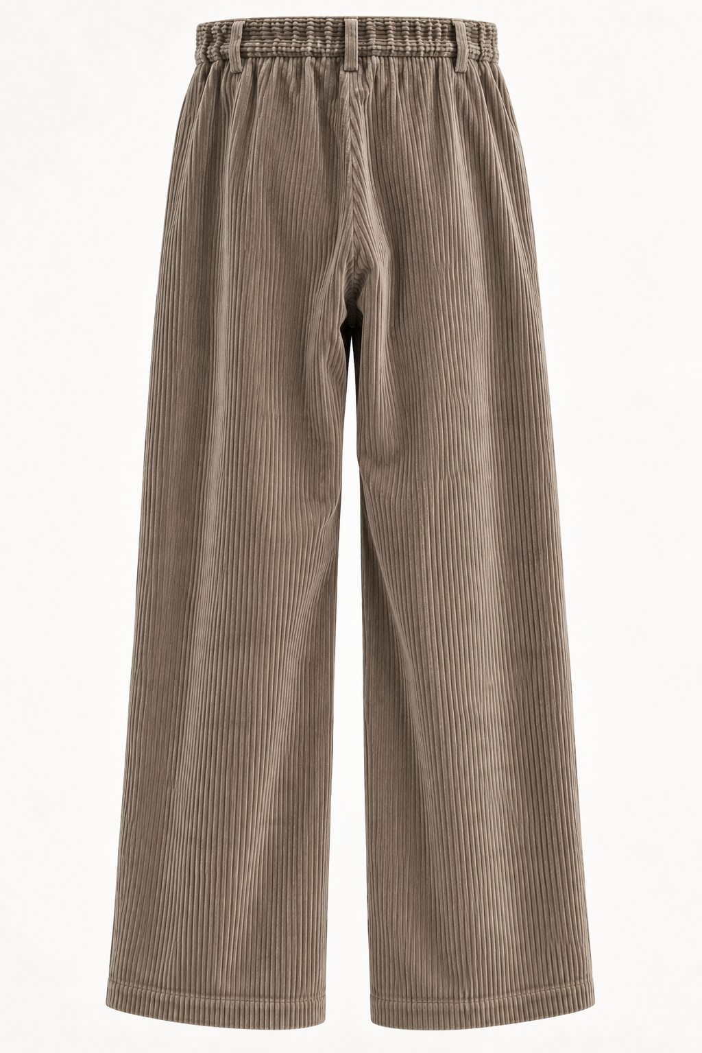 Pantalon PIEDRO Diega en velours côtelé taupe – vue de dos