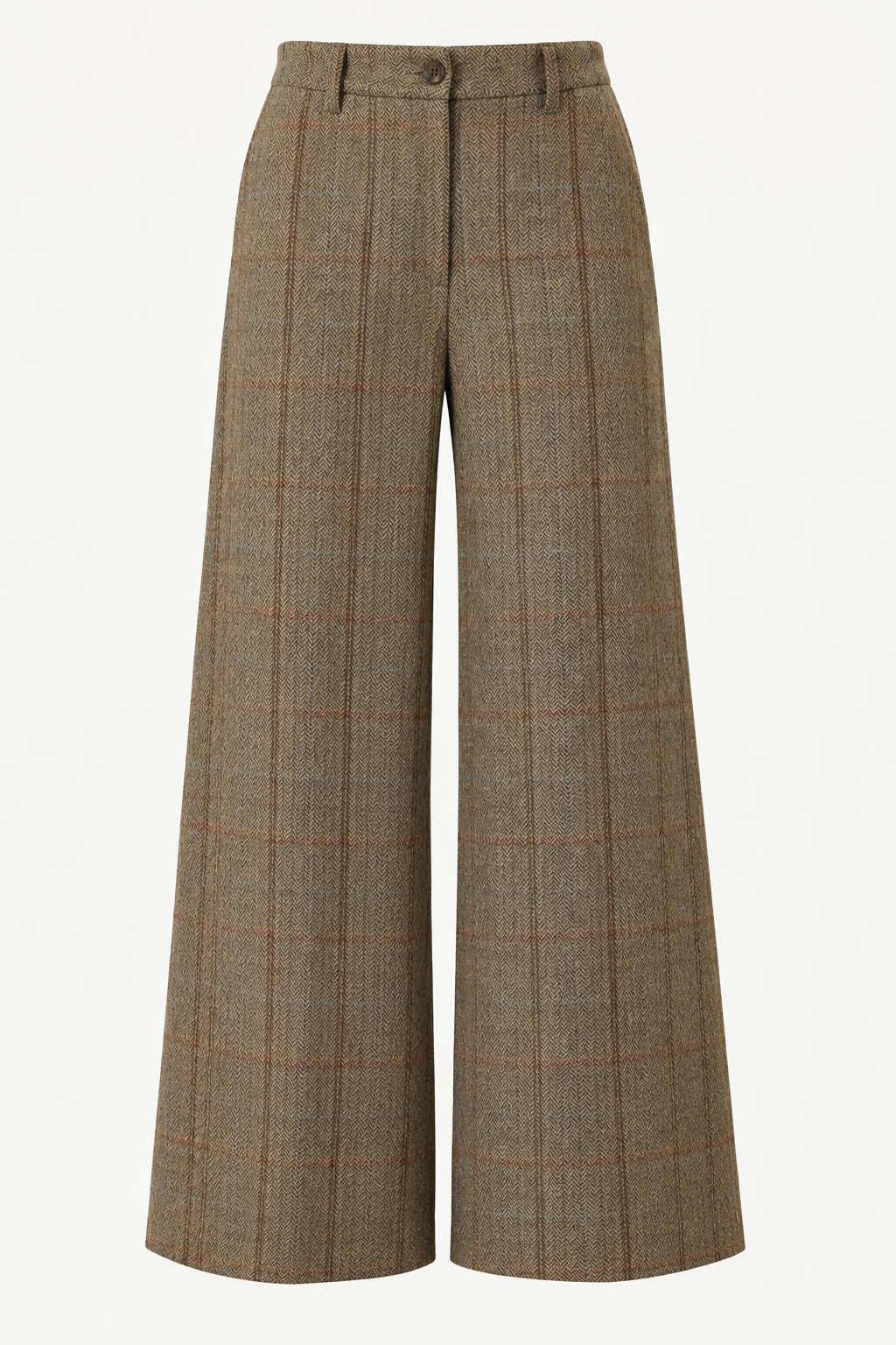 Pantalon POMEOTO Diega femme en laine vierge coupe large vue de face