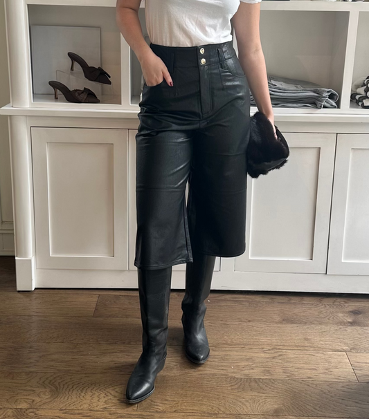 Pantacourt en simili cuir PULIA Berenice