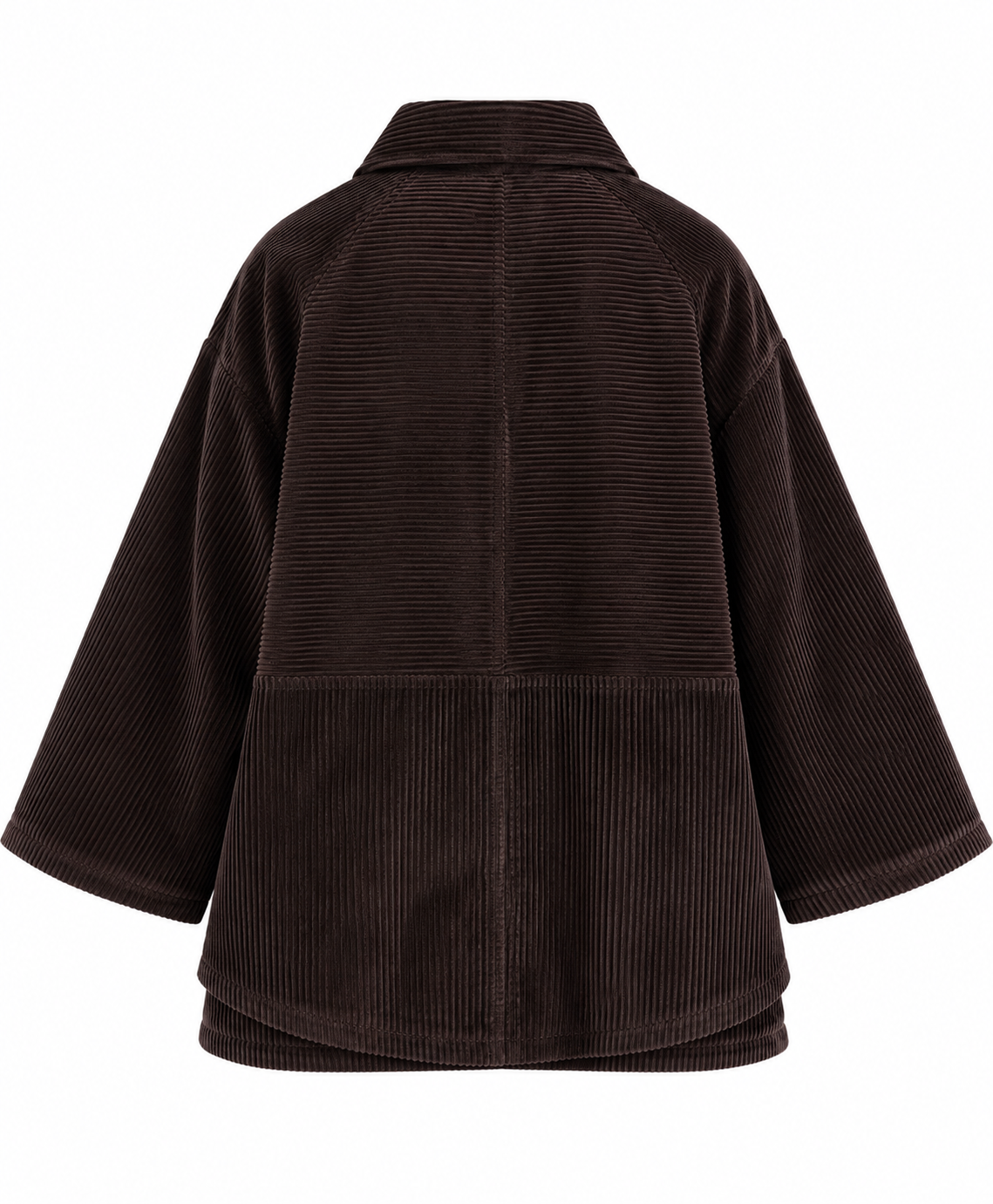 Veste Eldara Momonì brun foncé en velours côtelé vue de dos