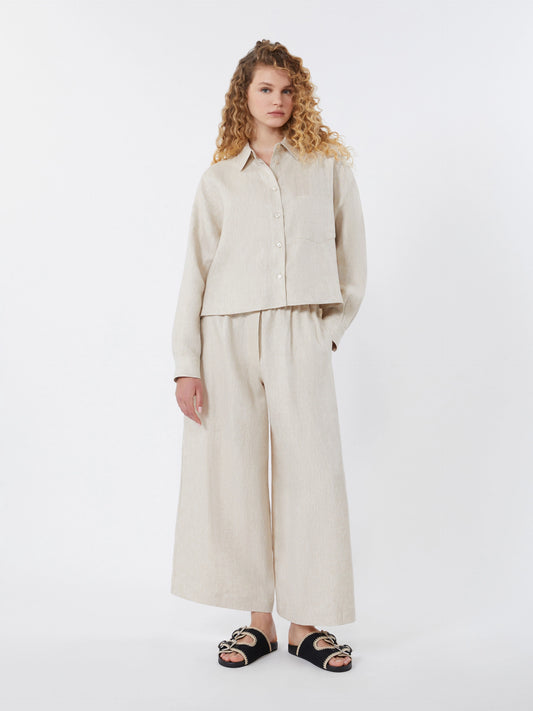 Veste chemise en toile de lin CAPO Max Mara weekend