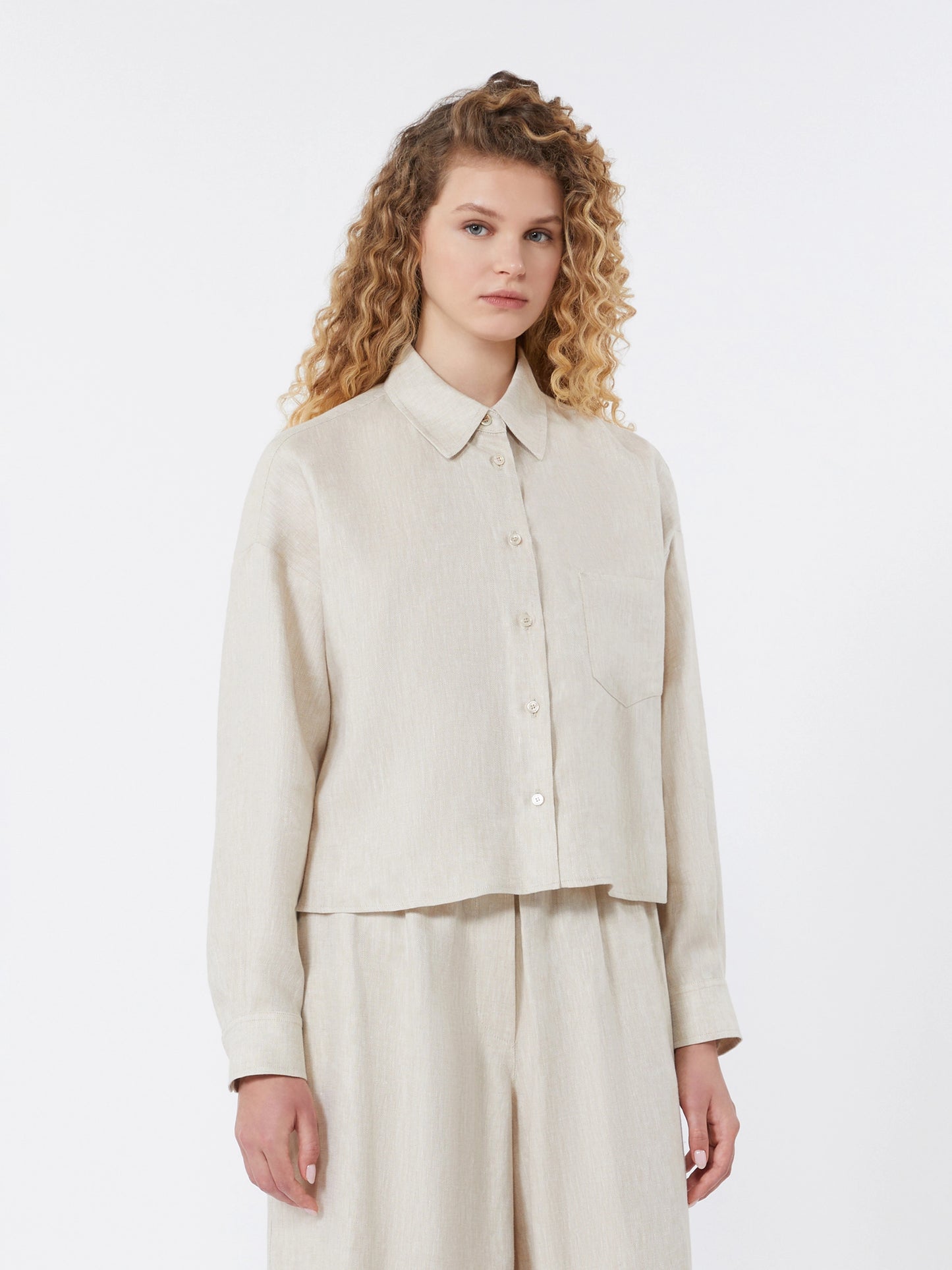 Veste chemise en toile de lin CAPO Max Mara weekend