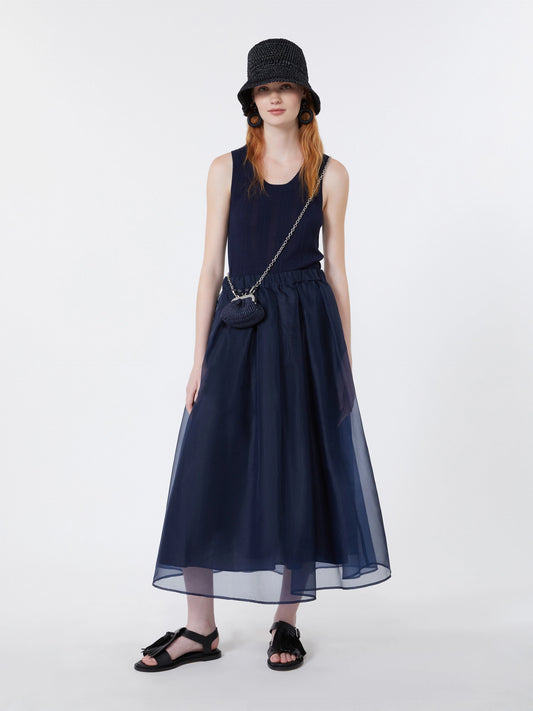 Jupe plissée en organza de soie VISINO Max Mara weekend