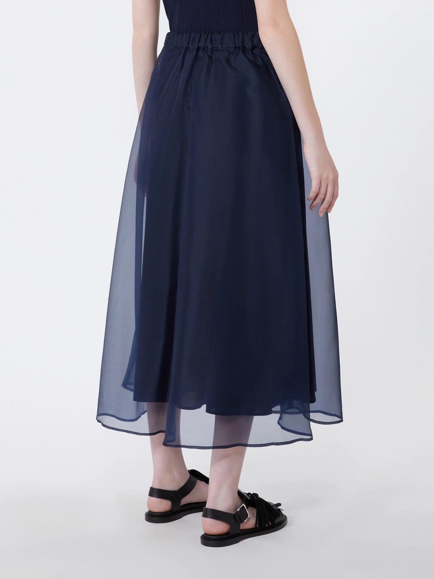 Jupe plissée en organza de soie VISINO Max Mara weekend